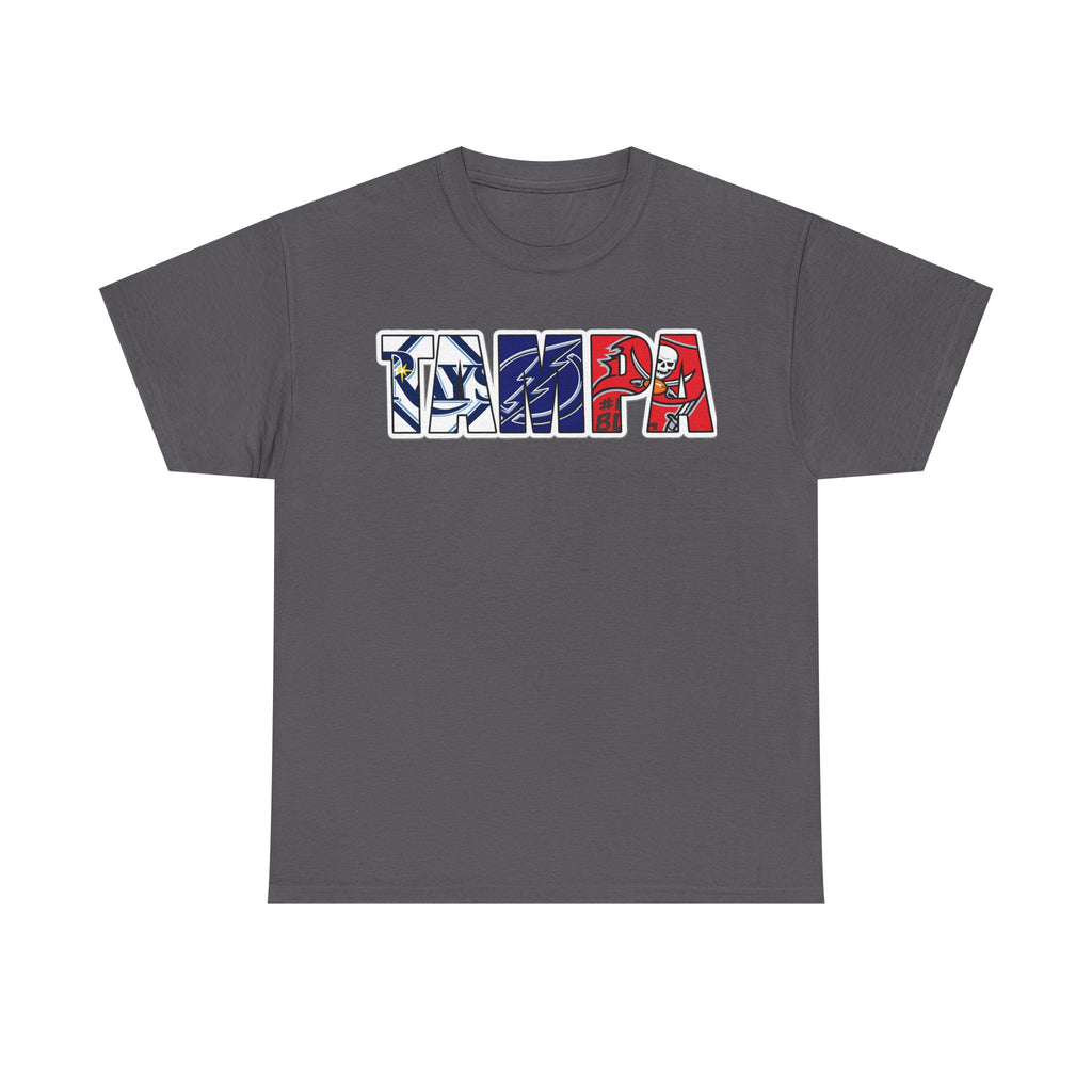 Tampa Block Letter Tee — Florida Flag Graphic T‑Shirt