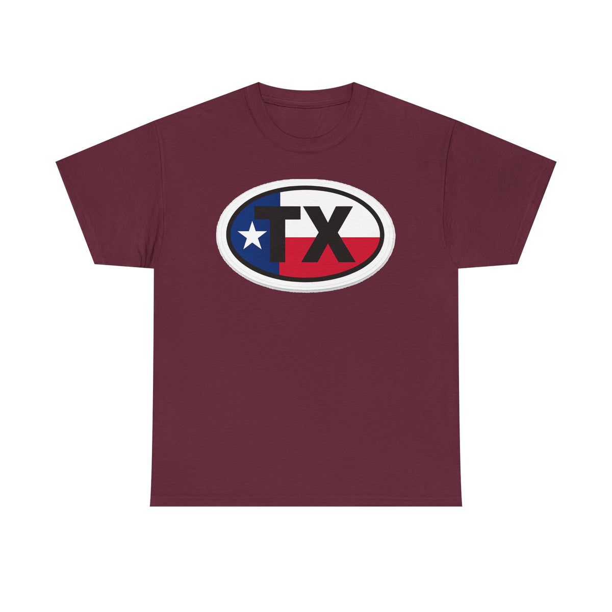 Texas Flag TX Oval T-Shirt — Patriotic Lone Star Tee