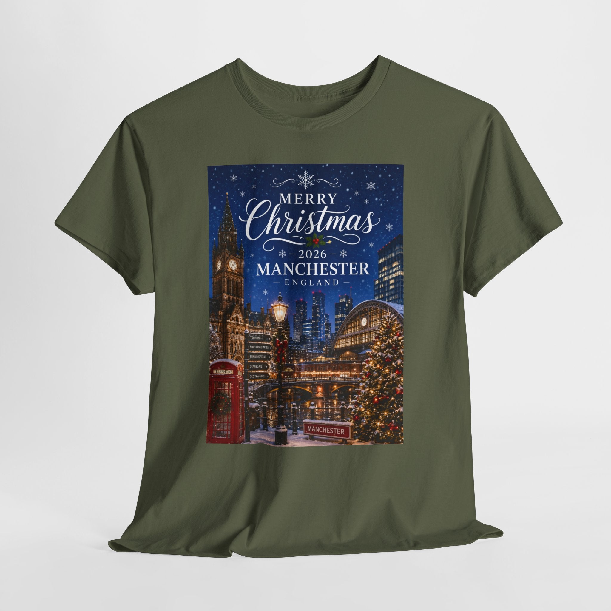 Manchester Christmas Tee — Merry Christmas 2026 Holiday T‑Shirt