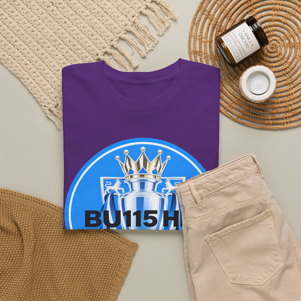 Manchester City Anti Premier League Charges Cotton T-Shirt — 'BU11SH1T' Blue Crown Football Shirt