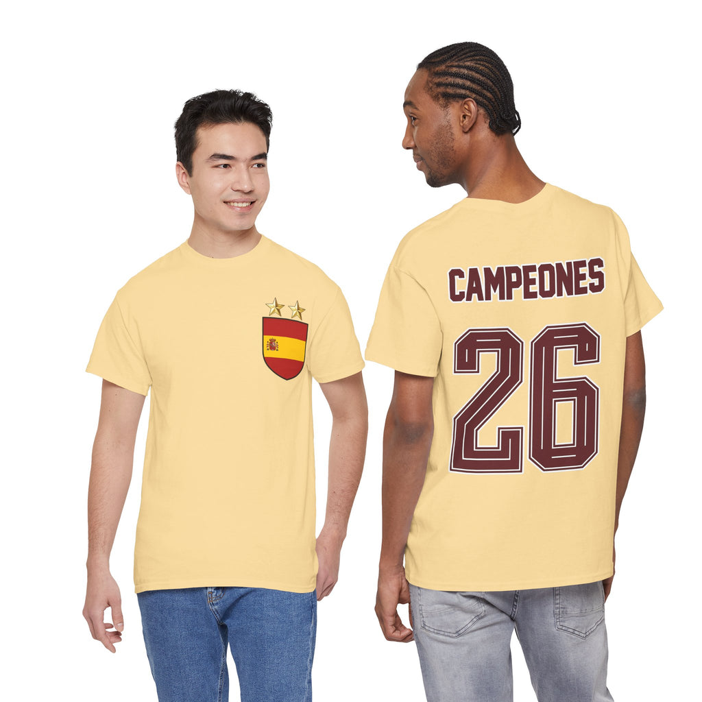 Spain World Champions 'Campeones 26' Cotton T‑Shirt