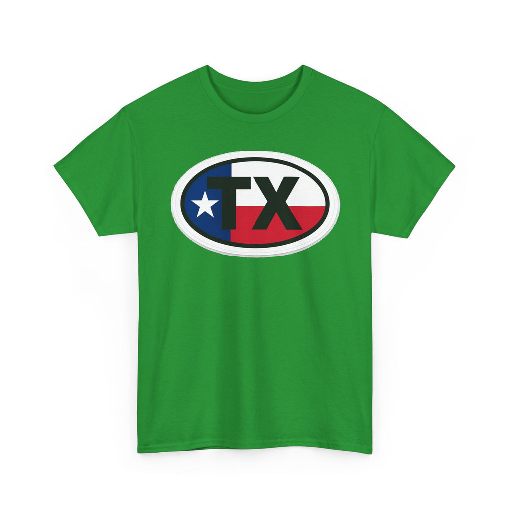 Texas Flag TX Oval T-Shirt — Patriotic Lone Star Tee