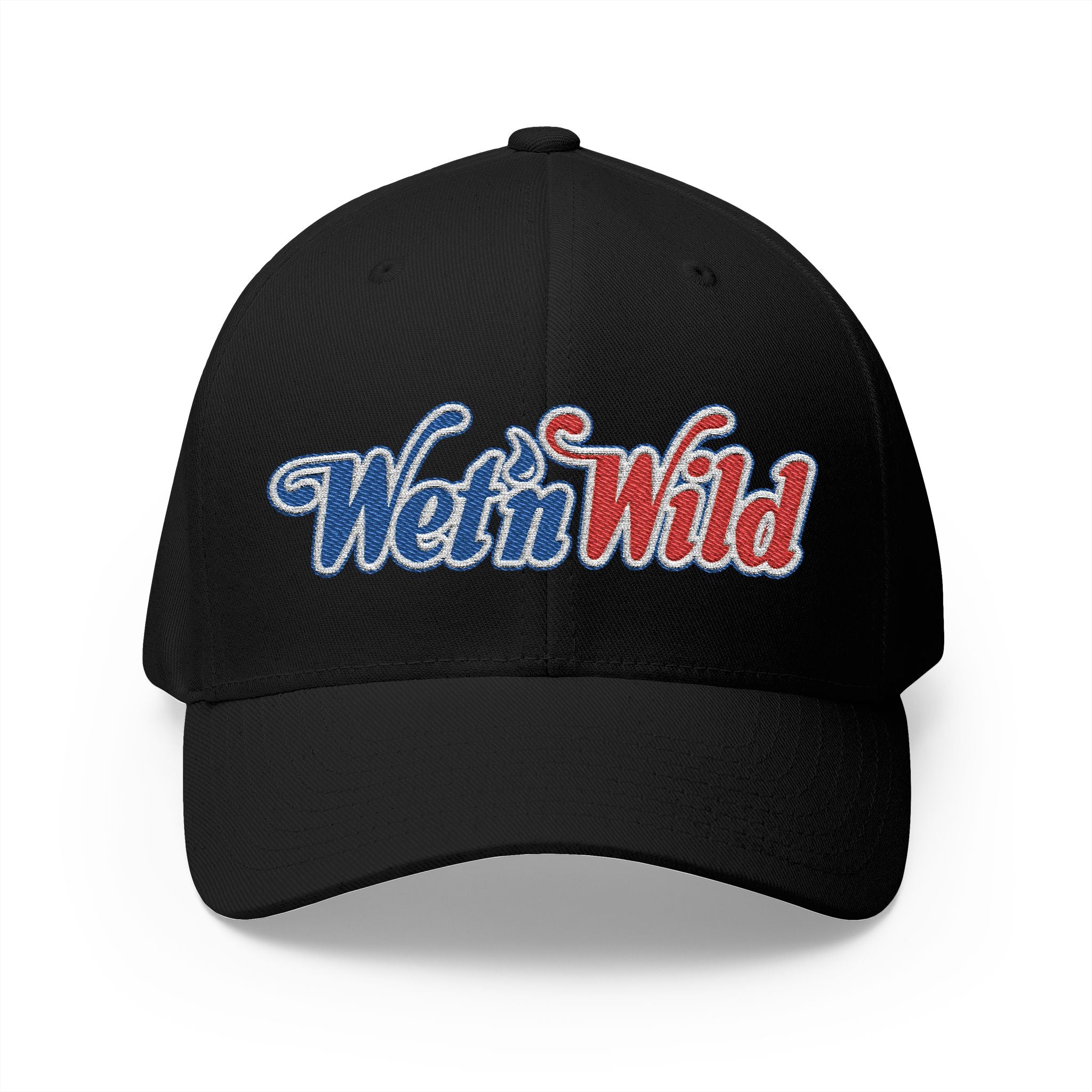Wet 'n Wild Retro Embroidered Cap — Patriotic Red & Blue Retro Baseball Hat
