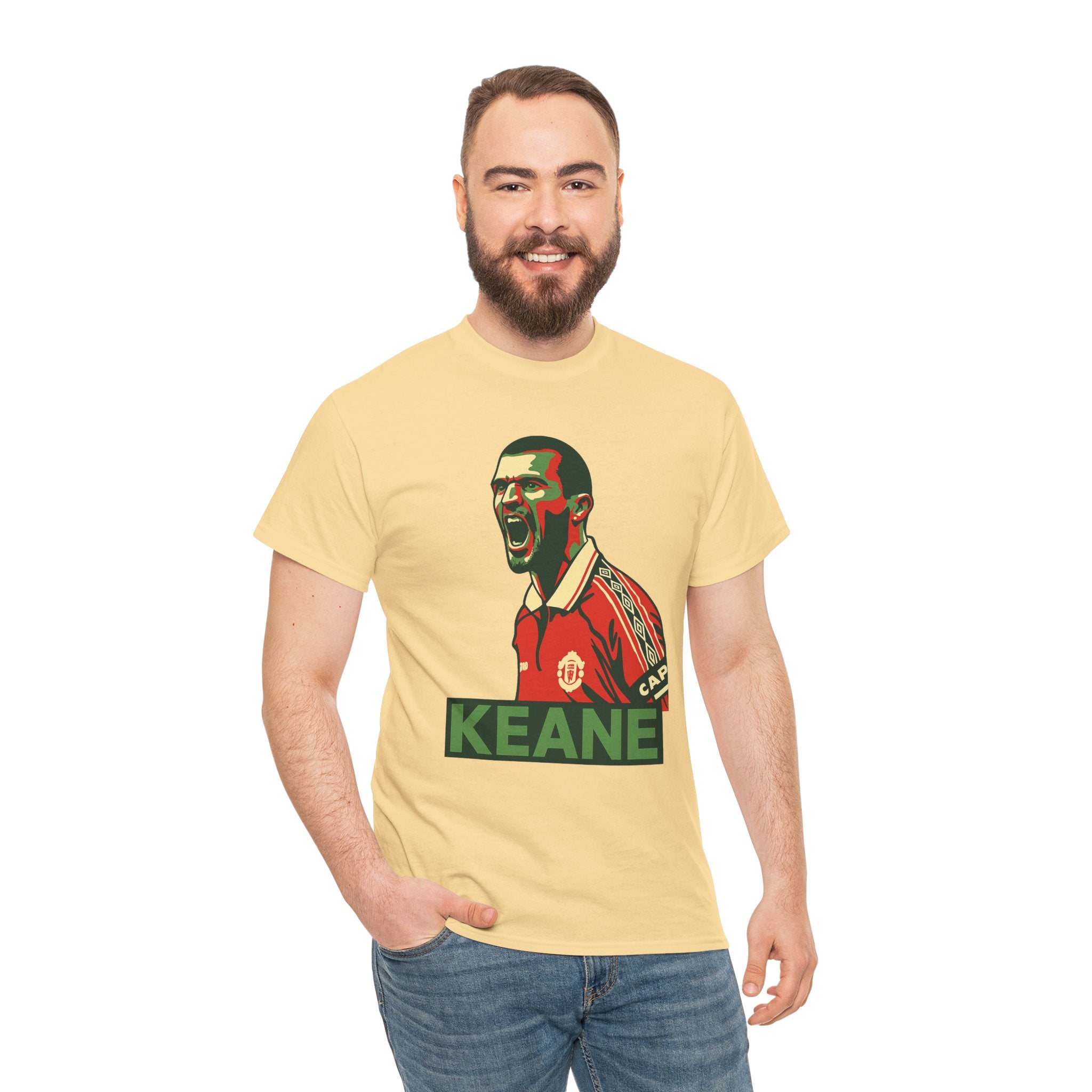Roy Keane Retro Soccer Tee - Iconic Football Legend Graphic Shirt