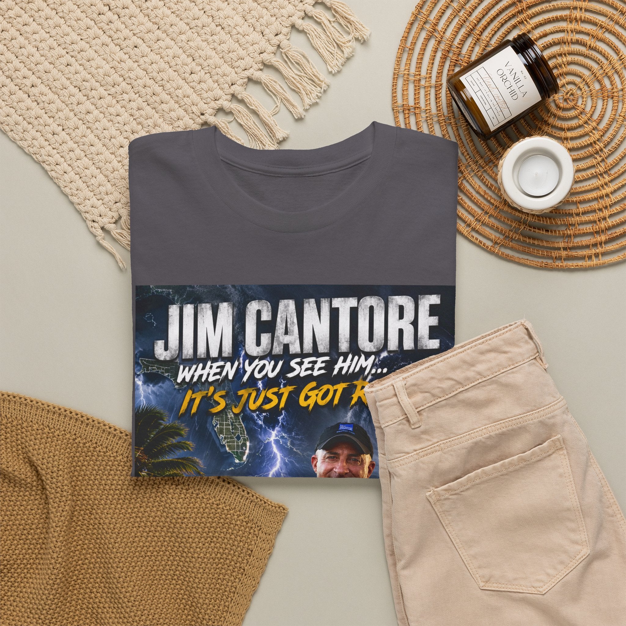 Jim Cantore "It's Just Got Real" Hurricane T-Shirt