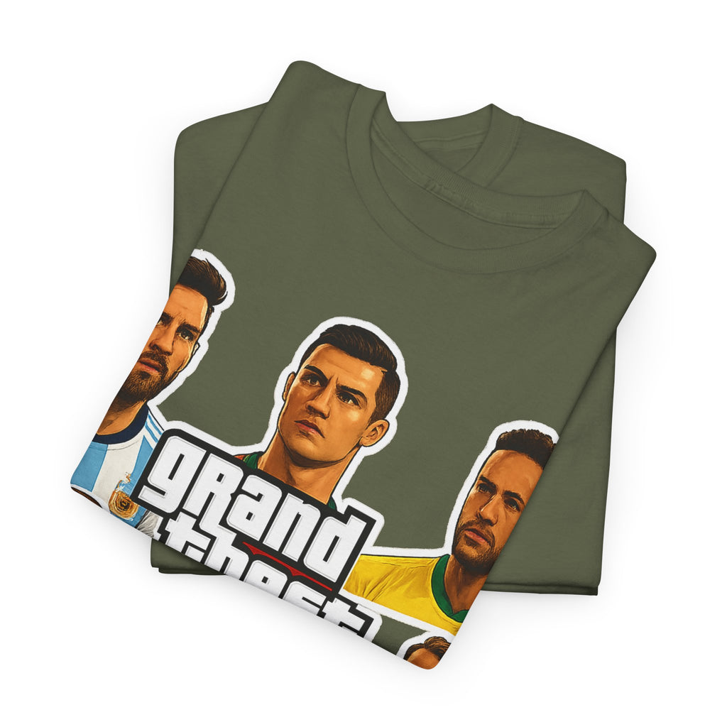Graphic Tee — 'Grand Theft Auto V Football' Soccer Players Collage Shirt