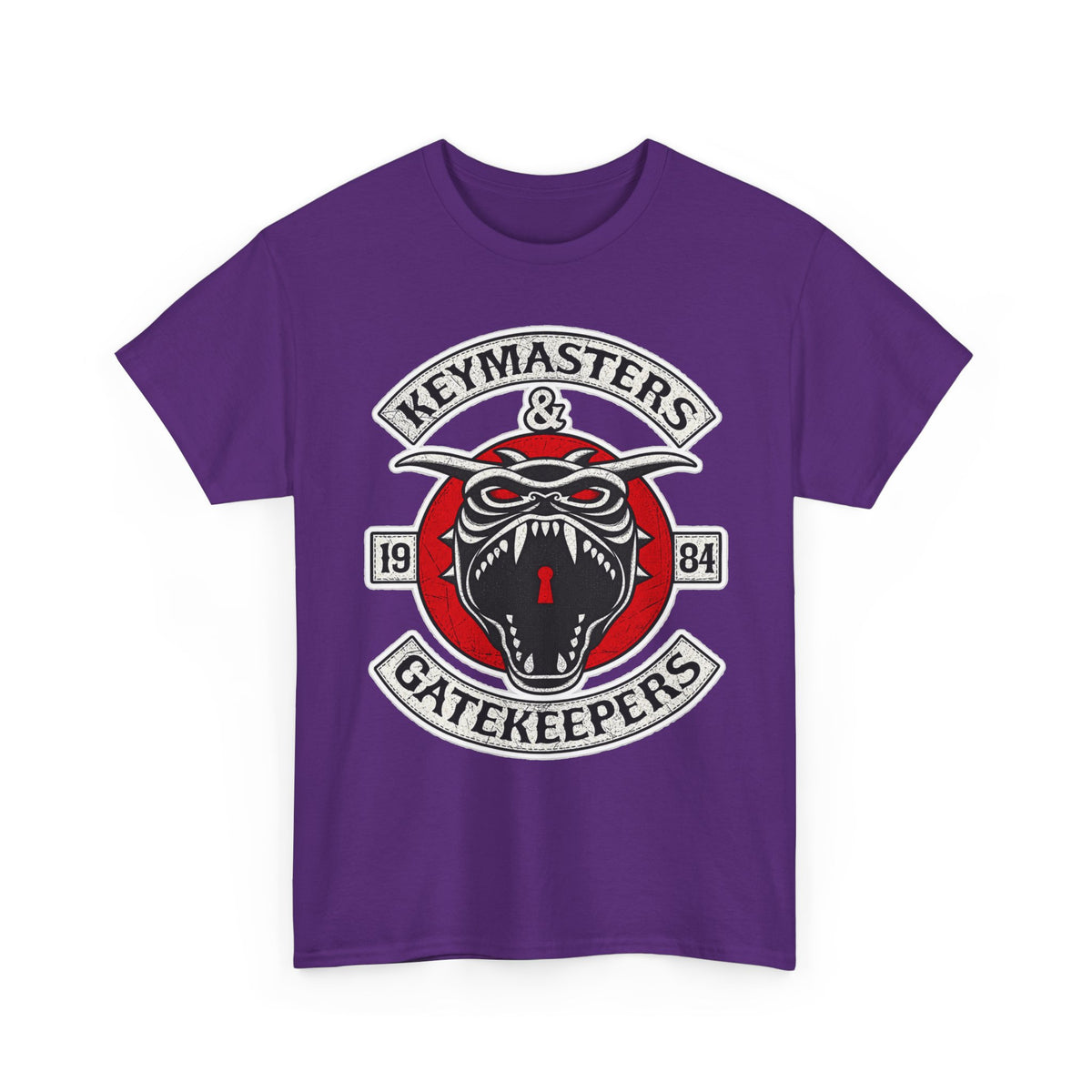 Keymasters & Gatekeepers Tee — Retro Demon Key Emblem Shirt (Since 1984)