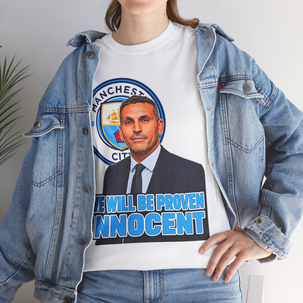 Manchester City “We Will Be Proven Innocent” Fan Cotton T-Shirt