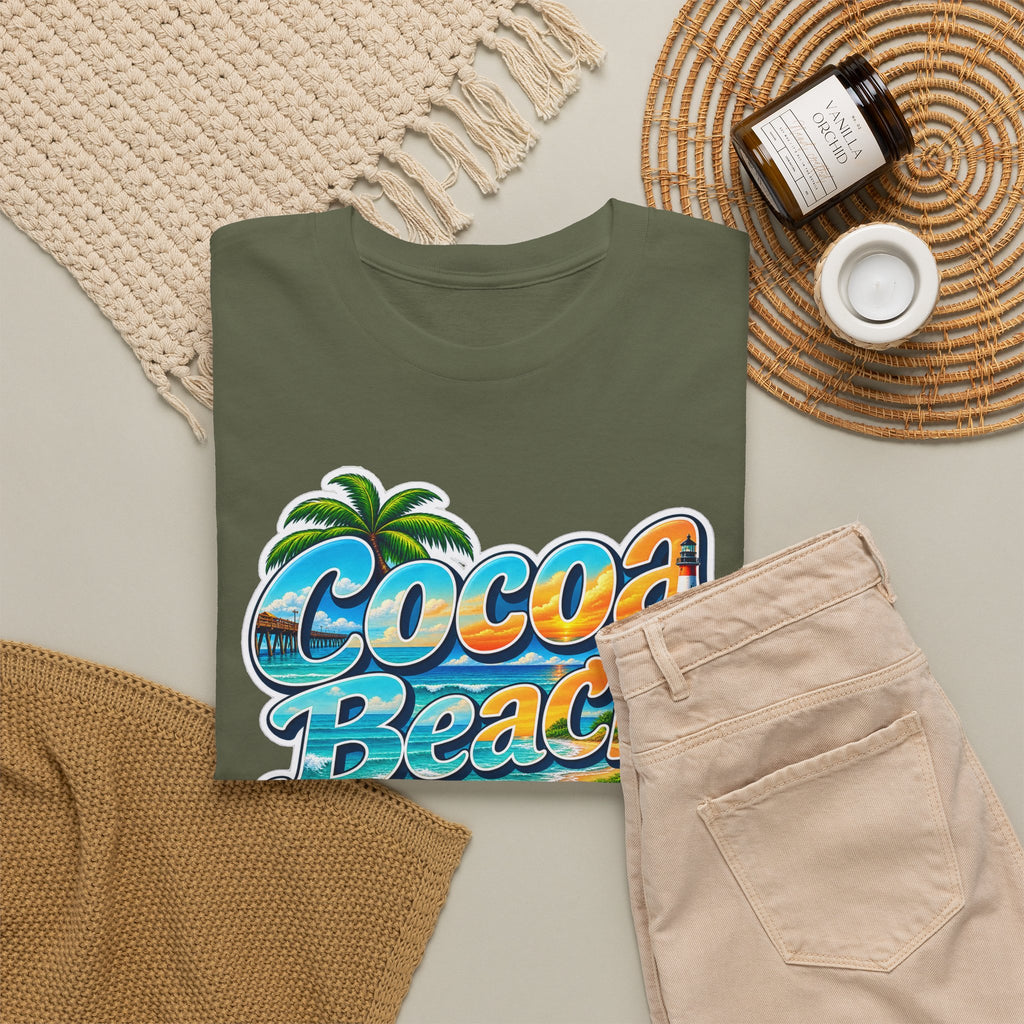 Cocoa Beach Florida Vintage Surf Cotton T-Shirt
