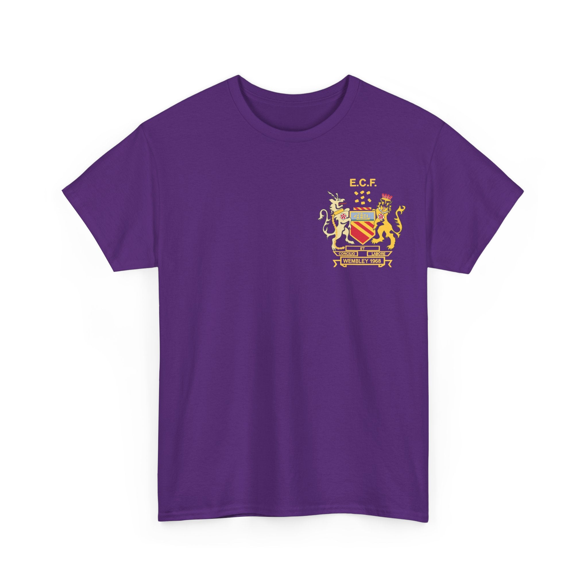 Manchester United Wembley 1968 Heraldic Crest Tee — Vintage Coat of Arms Chest Print
