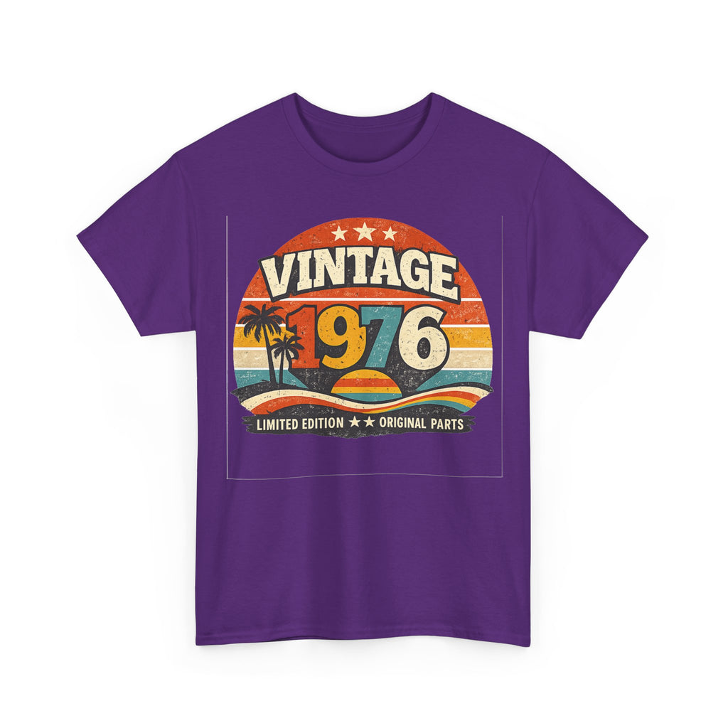 Vintage 1976 T-Shirt — Retro Beach Graphic "Vintage 1976" Birthday Tee