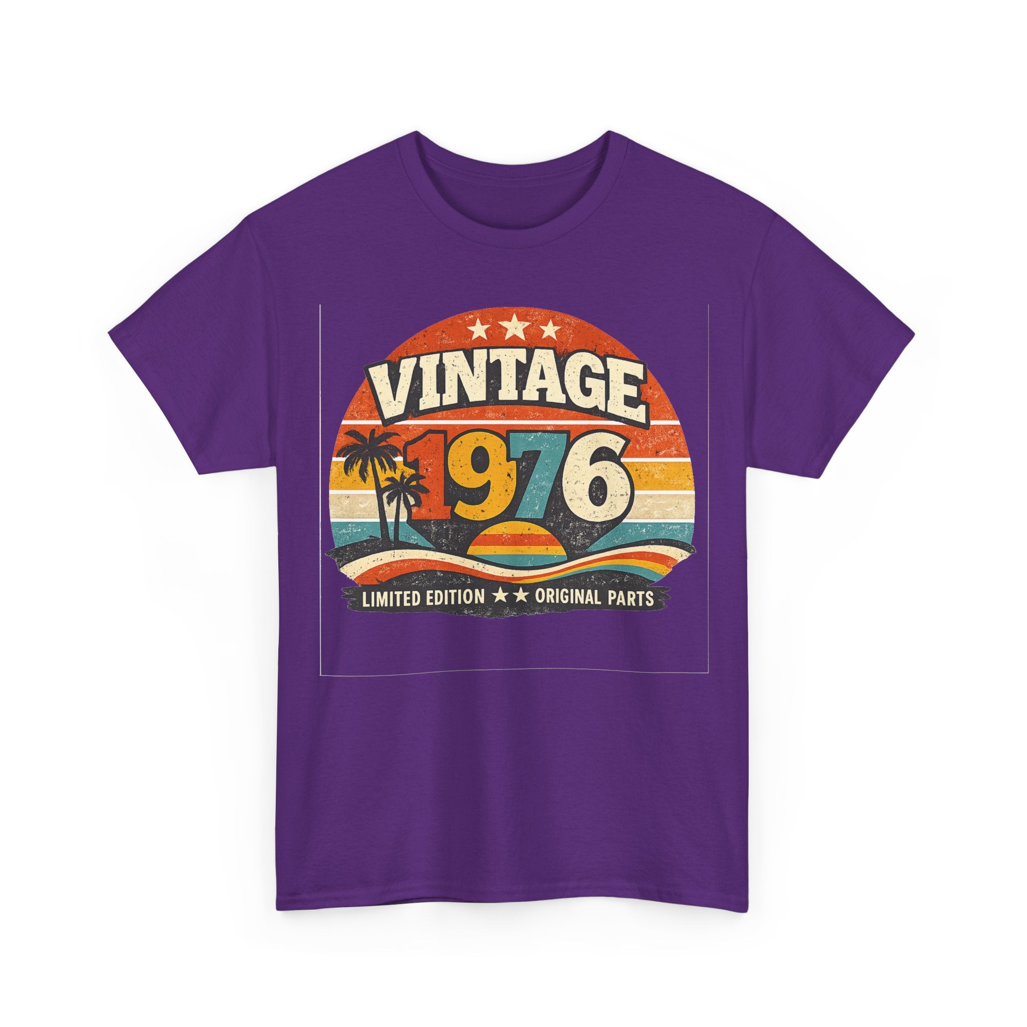 Vintage 1976 T-Shirt — Retro Beach Graphic "Vintage 1976" Birthday Tee