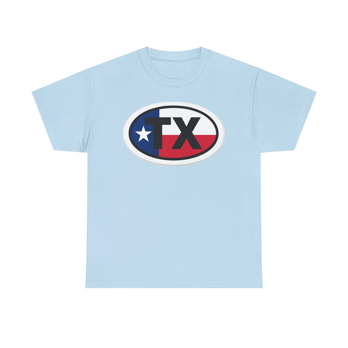 Texas Flag TX Oval T-Shirt — Patriotic Lone Star Tee