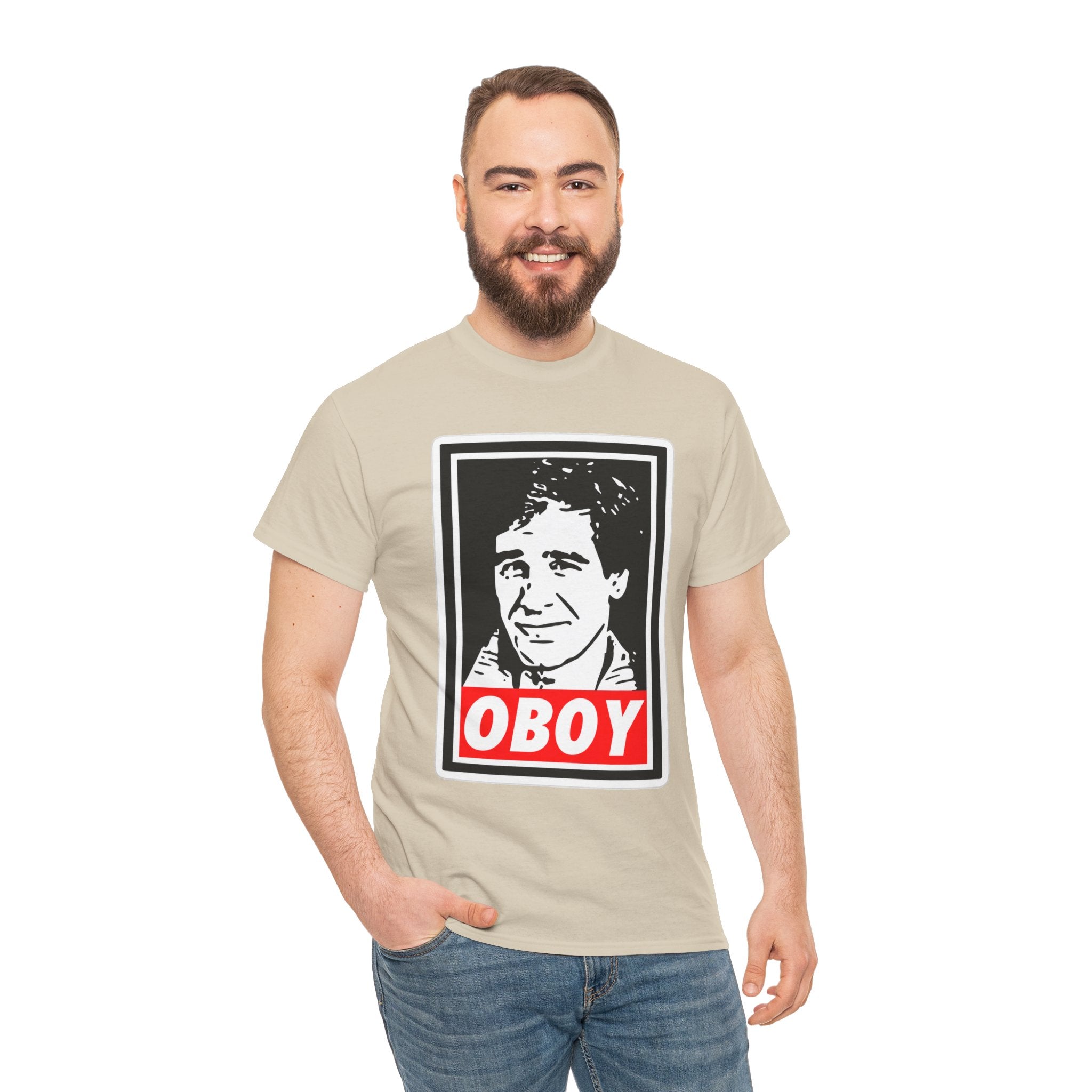 Oboy Quantum Leap Graphic Tee — Retro Pop Art Portrait T‑Shirt