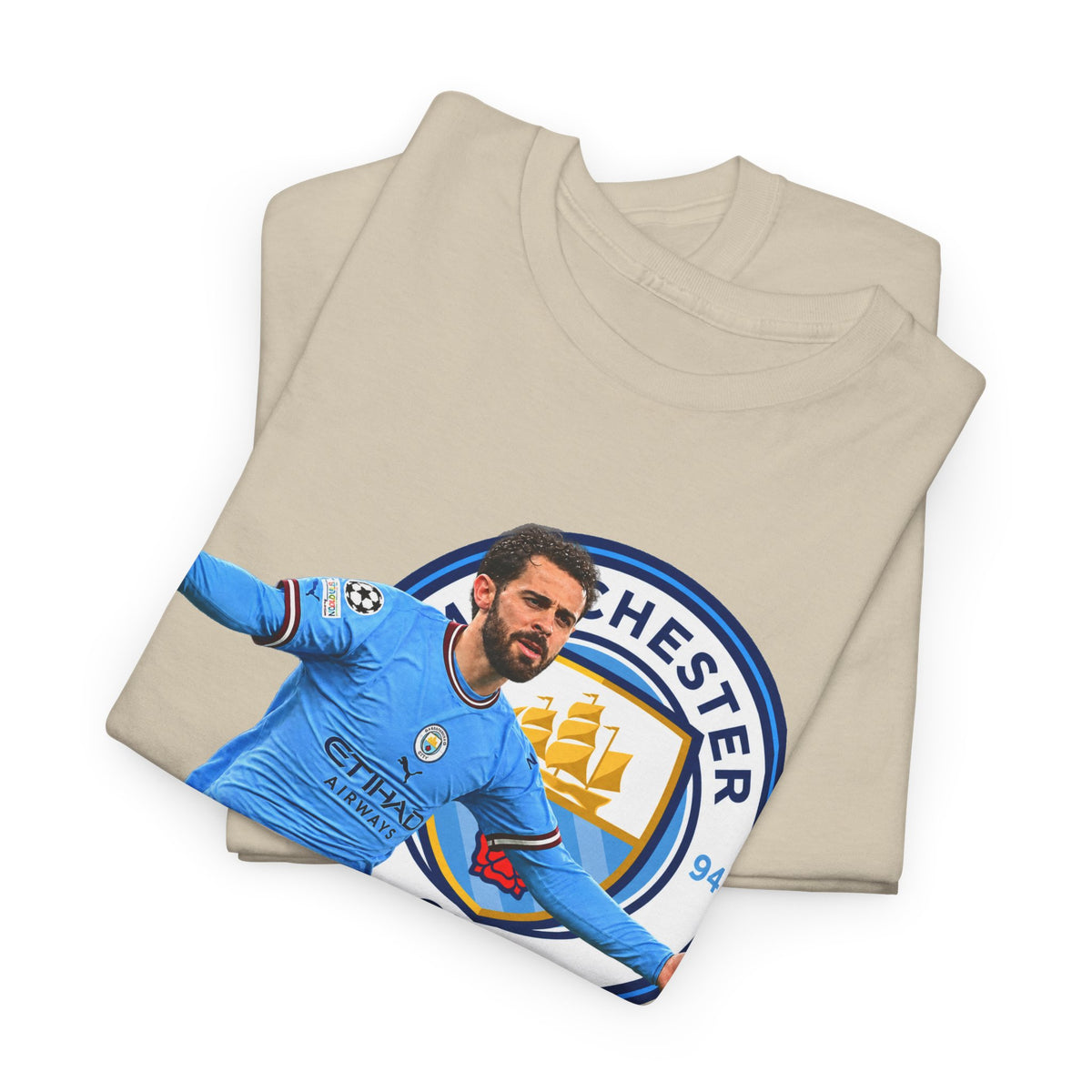 Bernardo Silva Manchester City Football Club Graphic Tee — Celebratory Player Design
