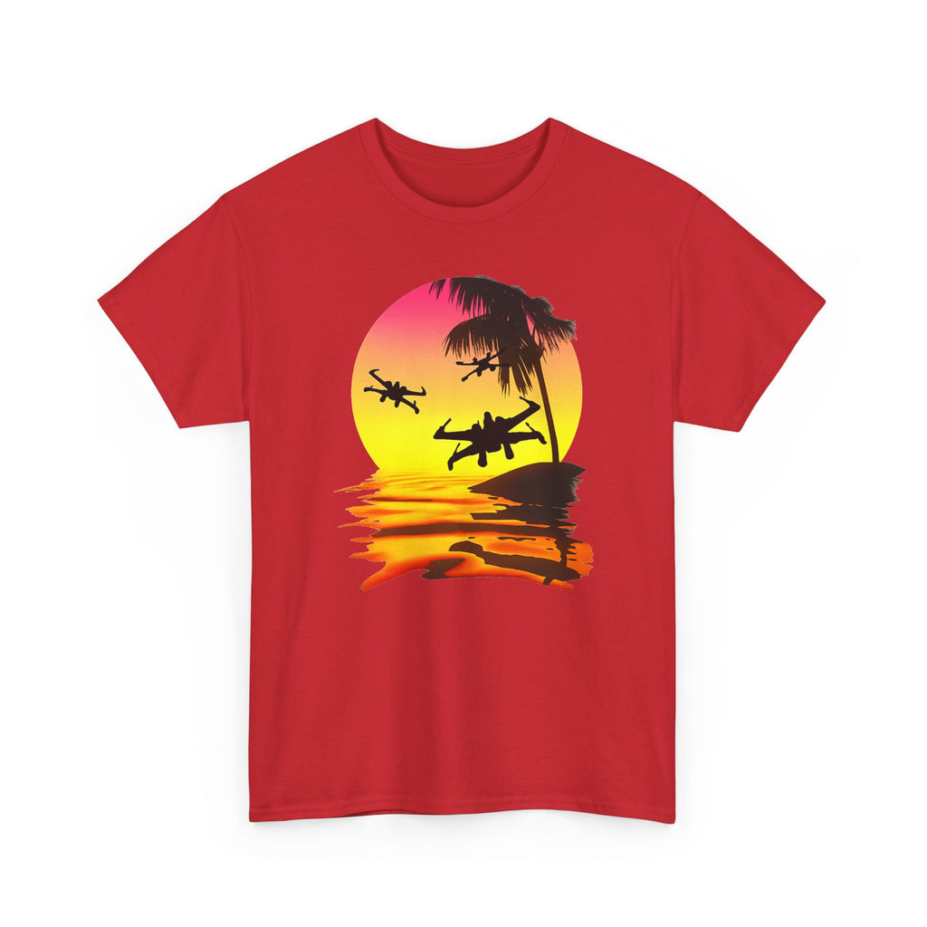 Star Wars X-Ring Sunset Beach Plane T-Shirt