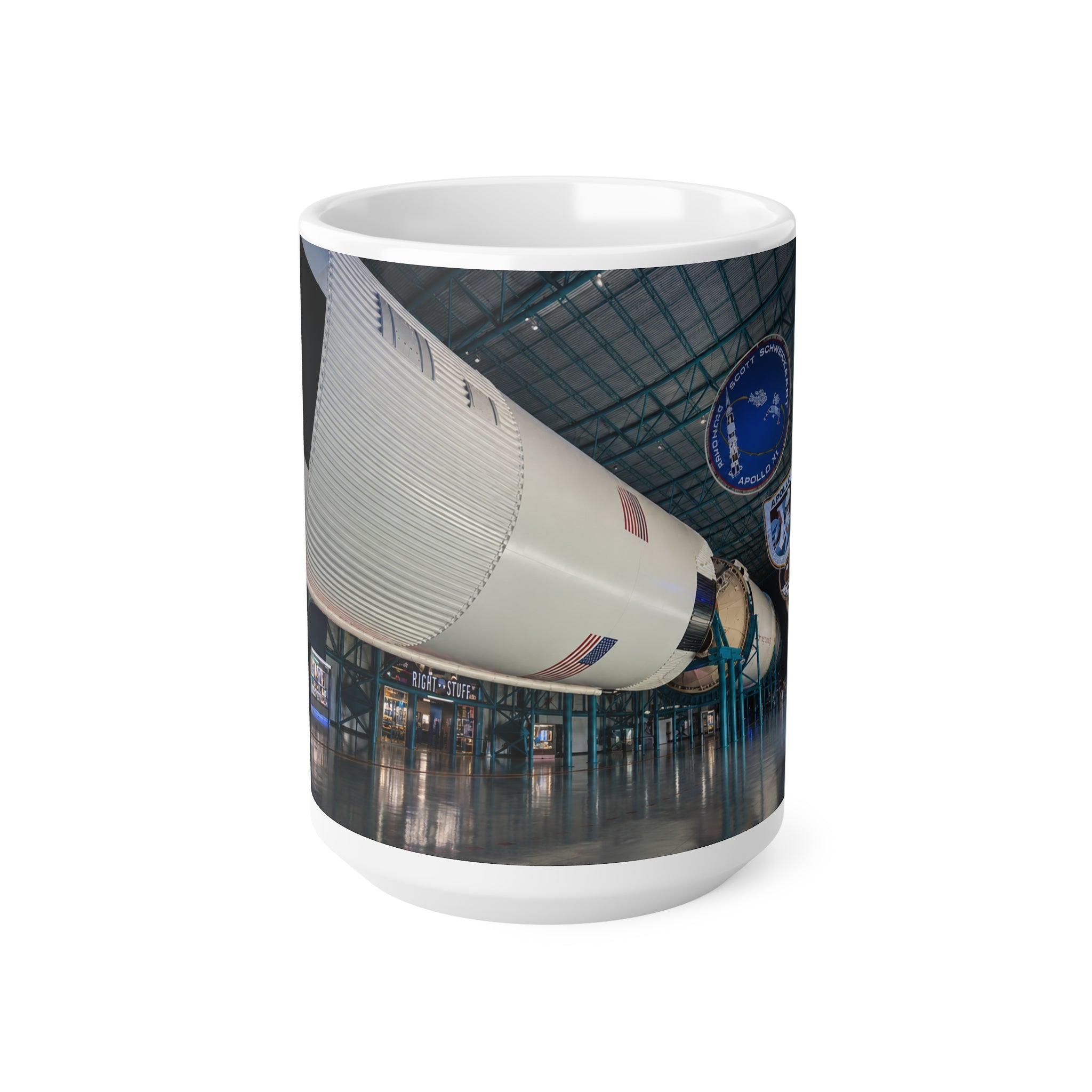 Space Museum Rocket Ceramic Coffee Mug – NASA Exhibit Photo, 11oz & 15oz