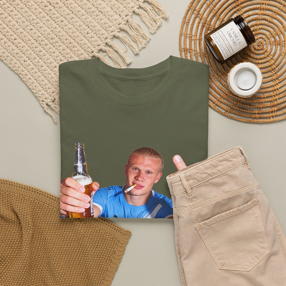 Erling Haaland on the p*** Unisex Heavy Cotton Tee
