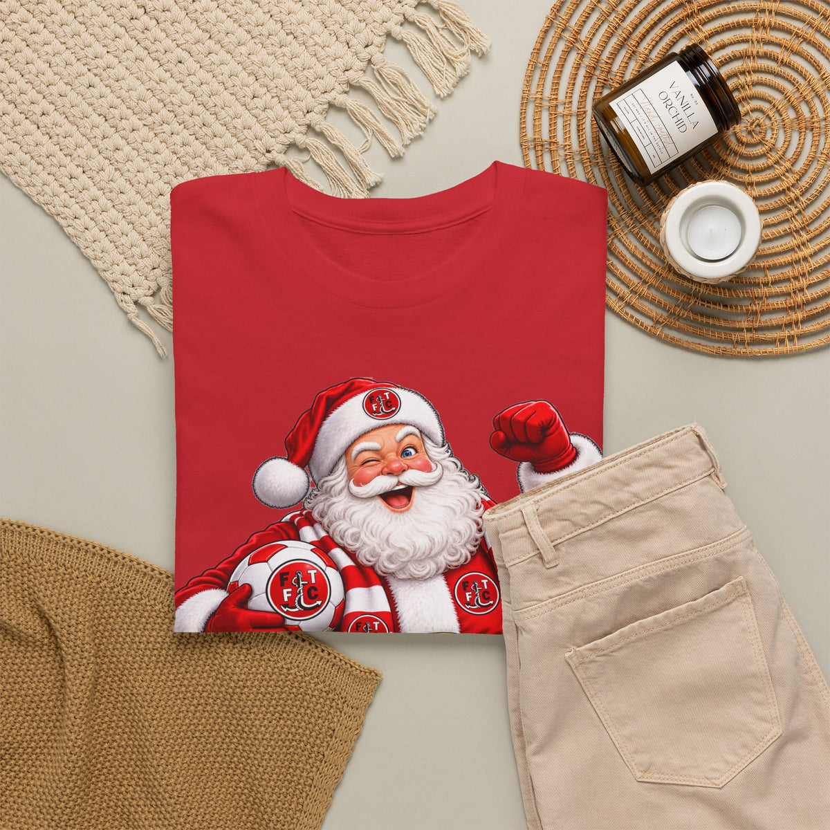 Santa Is a Fleetwood Fan Cotton T-Shirt