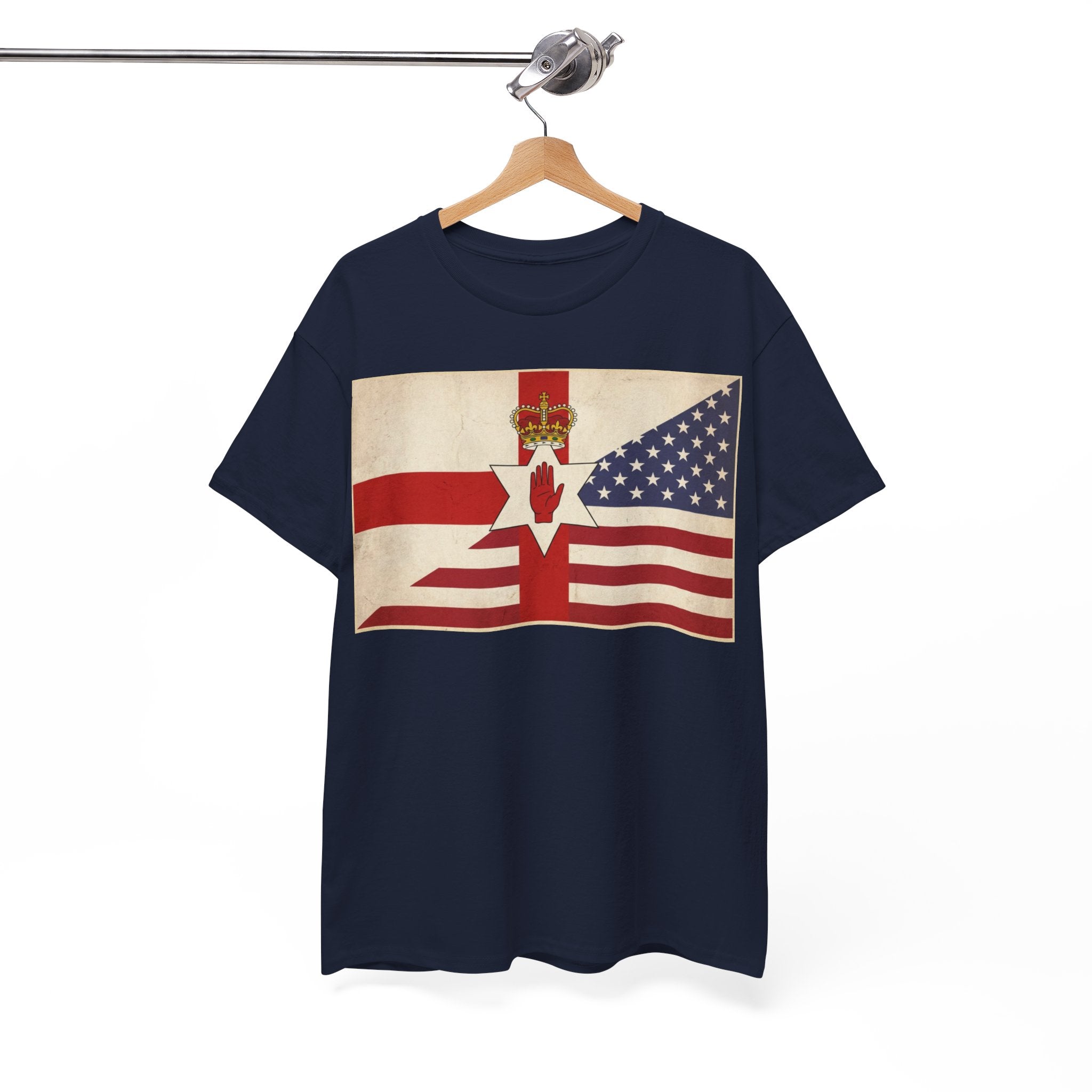 Northern Ireland + American Flag Tee — Vintage Graphic Shirt