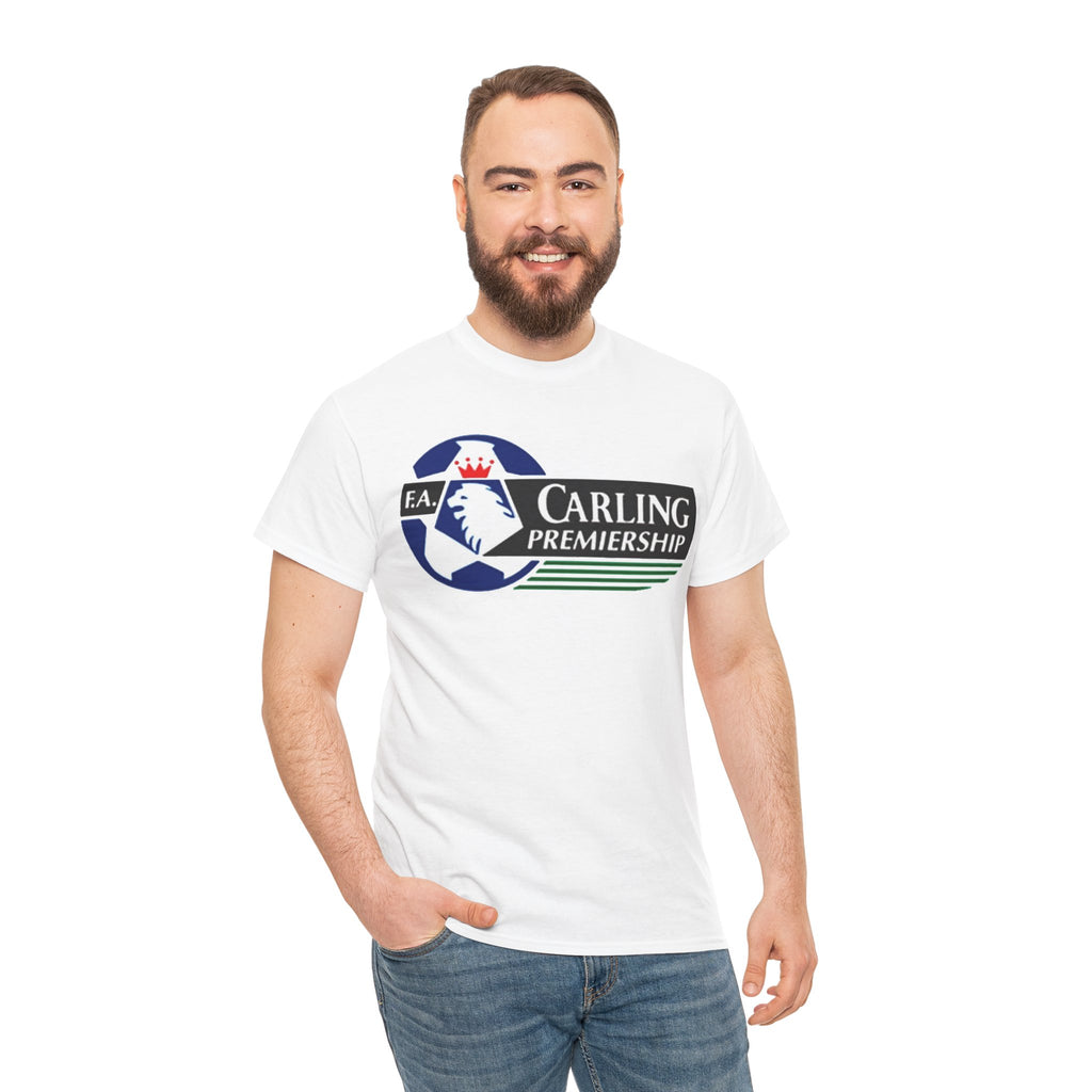 Carling Premiership Soccer Logo Tee — Vintage Football T‑Shirt
