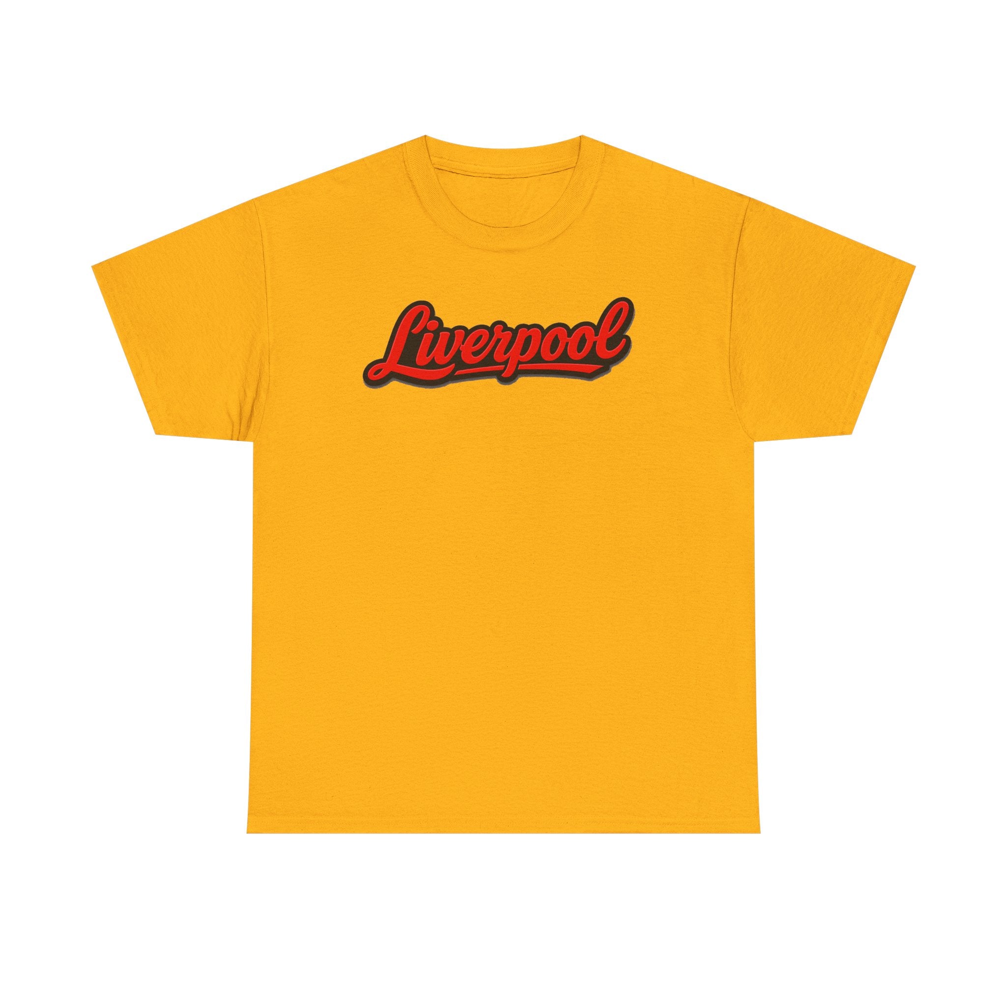 Liverpool Script T-Shirt — Retro Red Script Football Fan Tee