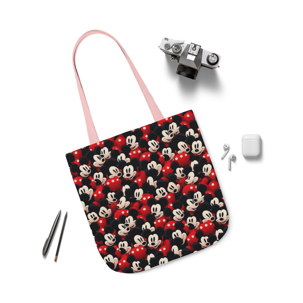 Mickey Mouse Canvas Tote — Retro Cartoon Character Allover Print