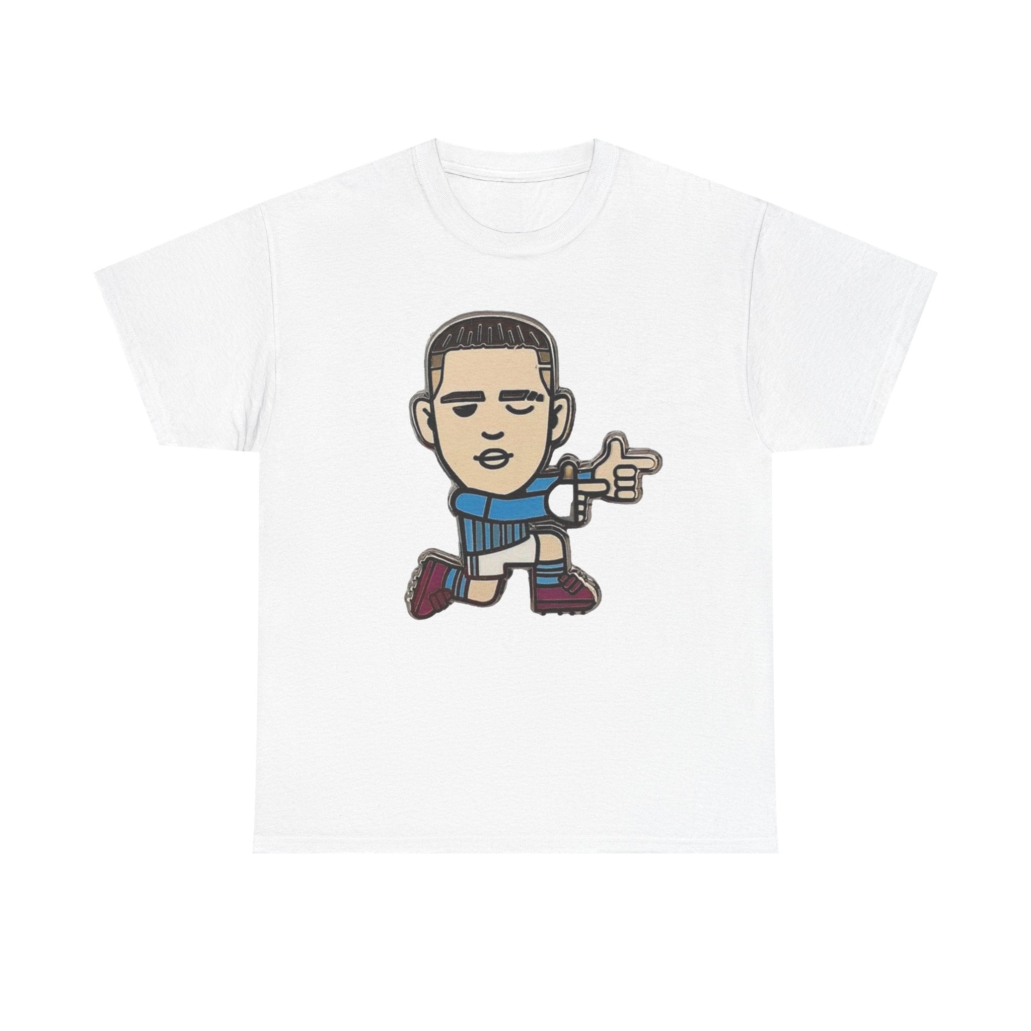 Phil Foden Cartoon Dance Pose Tee - Funky Character Graphic T-Shirt