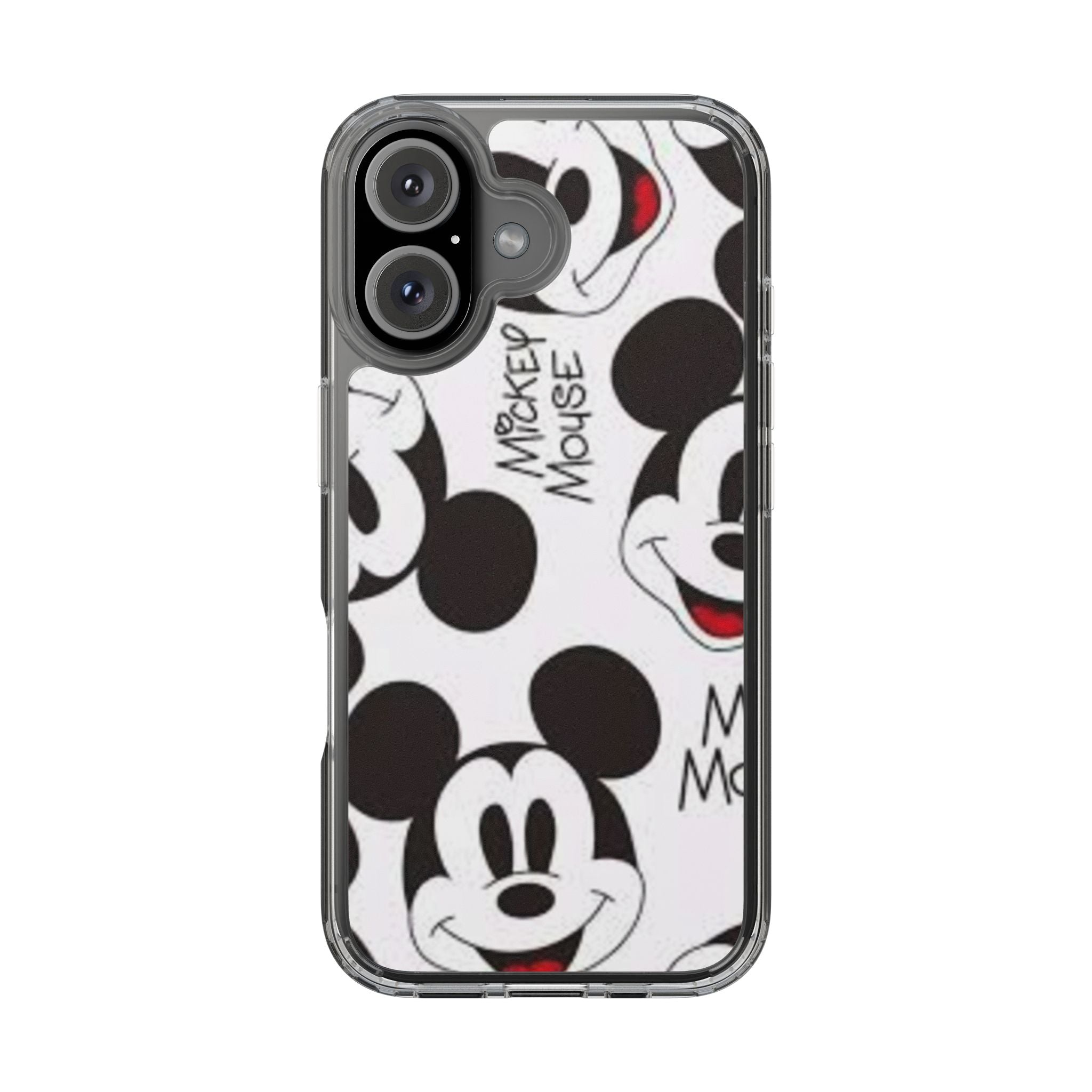 Mickey Mouse Clear Phone Case – Retro Cartoon Pattern Clear Case