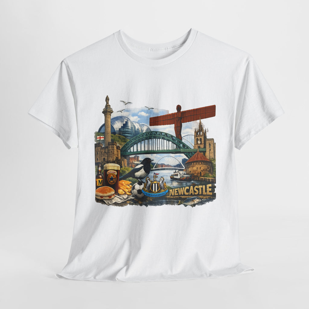 Newcastle Upon Tyne Landmark Tee — Vintage Cityscape T-Shirt
