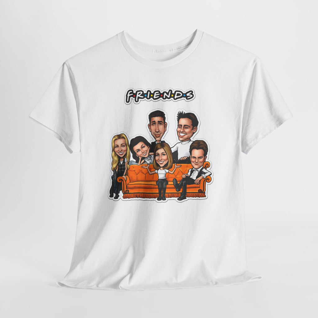 Friends TV Show Cartoon Cast T-Shirt — Iconic Couch Graphic Tee