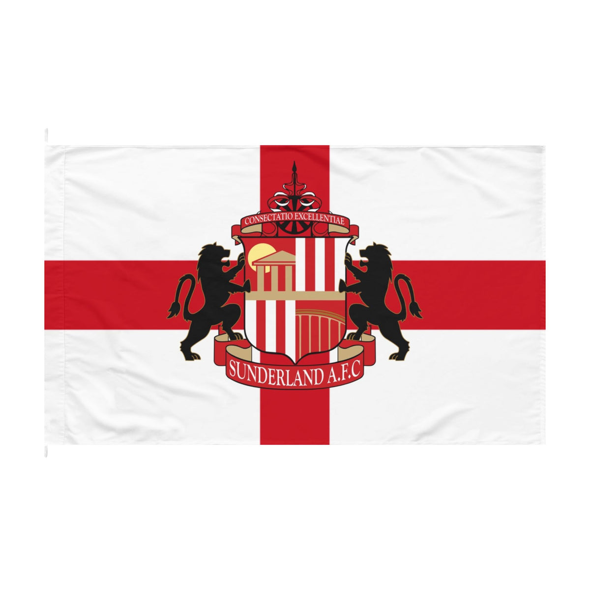 Sunderland A.F.C. Double-Sided Flag — St. George Cross Football Crest