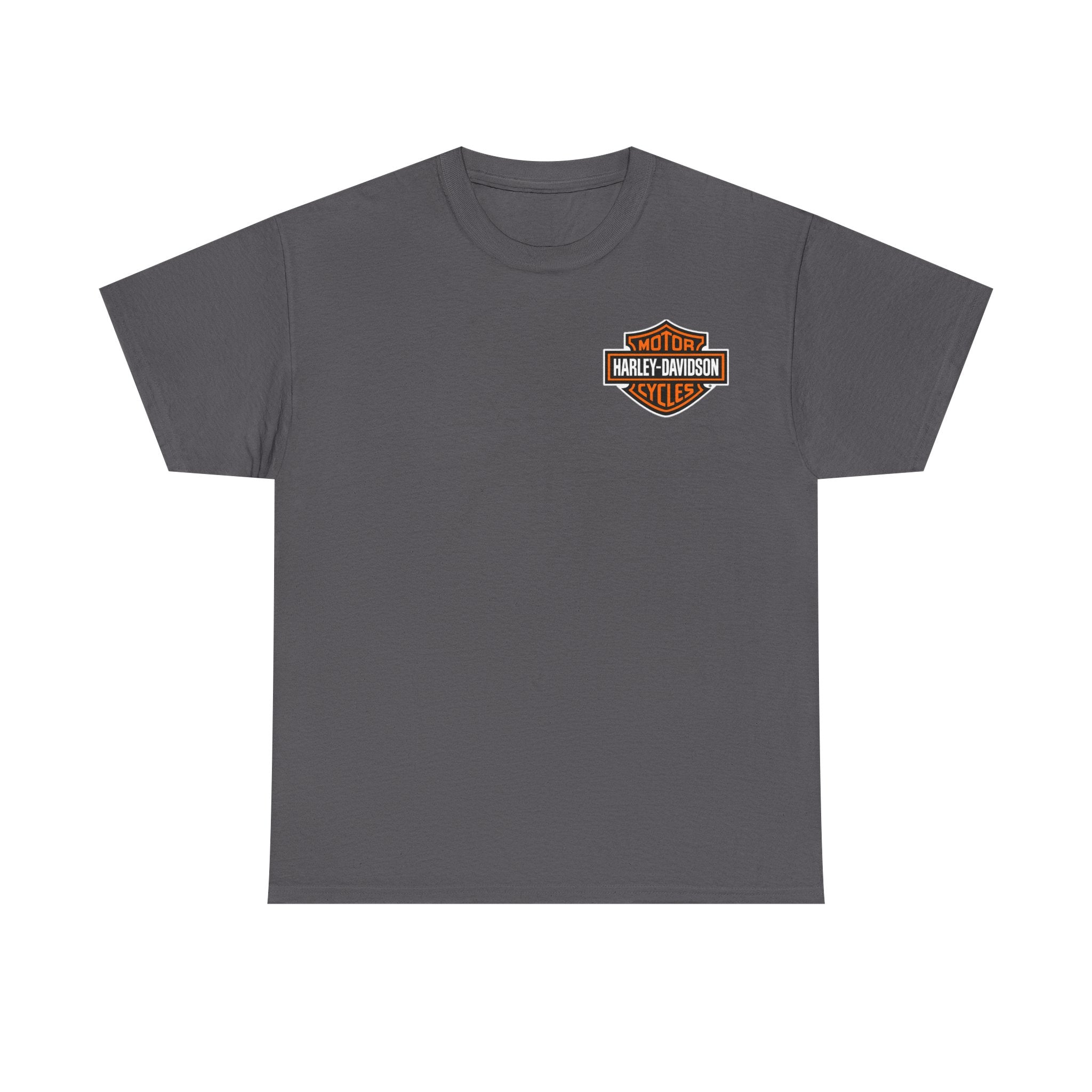 Harley-Style Flag Tee — American Motorcycle Logo T-Shirt