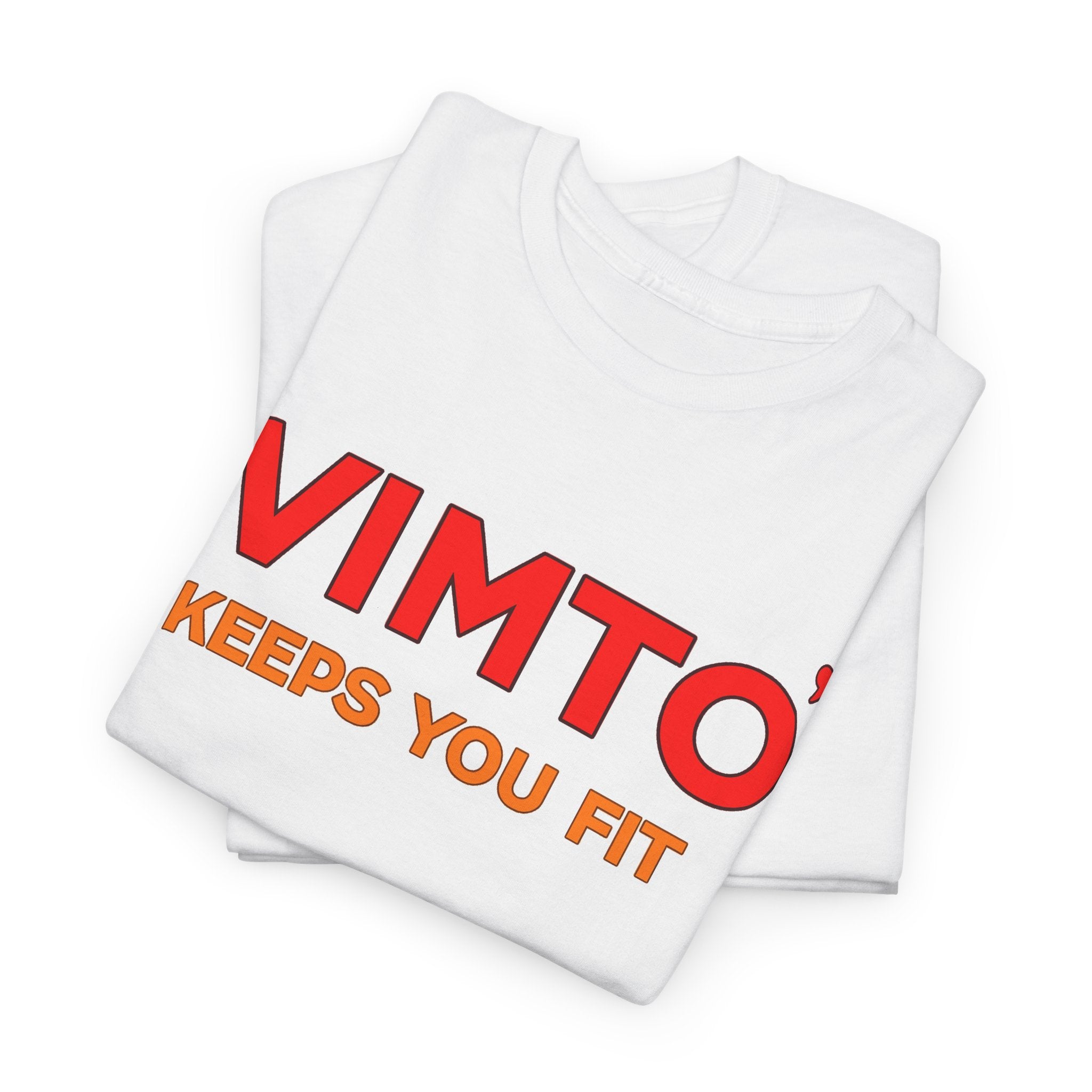 VIMTO "Keeps You Fit" Graphic Tee — Retro Beverage Logo T-Shirt