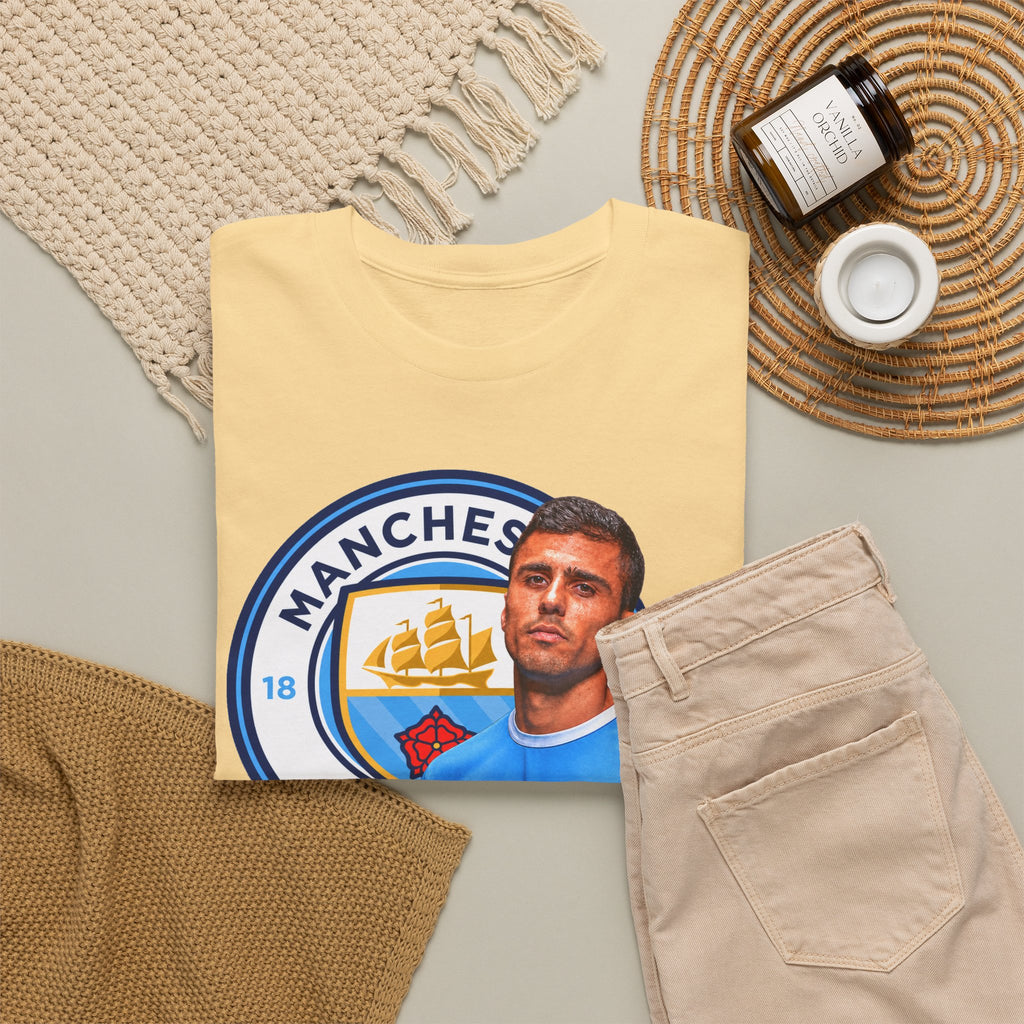 Rodri Manchester City Legend Football Tee — Player Portrait Soccer Shirt