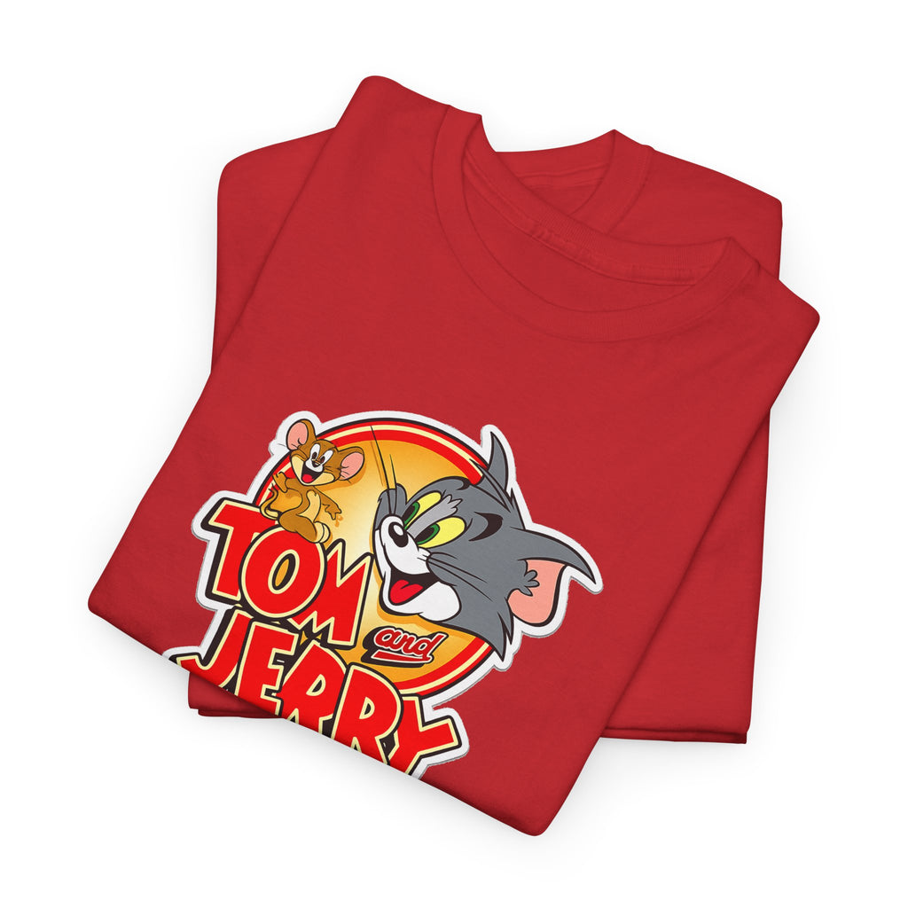 Tom & Jerry Retro Logo Cotton Tee — Classic Cartoon Graphic T-Shirt