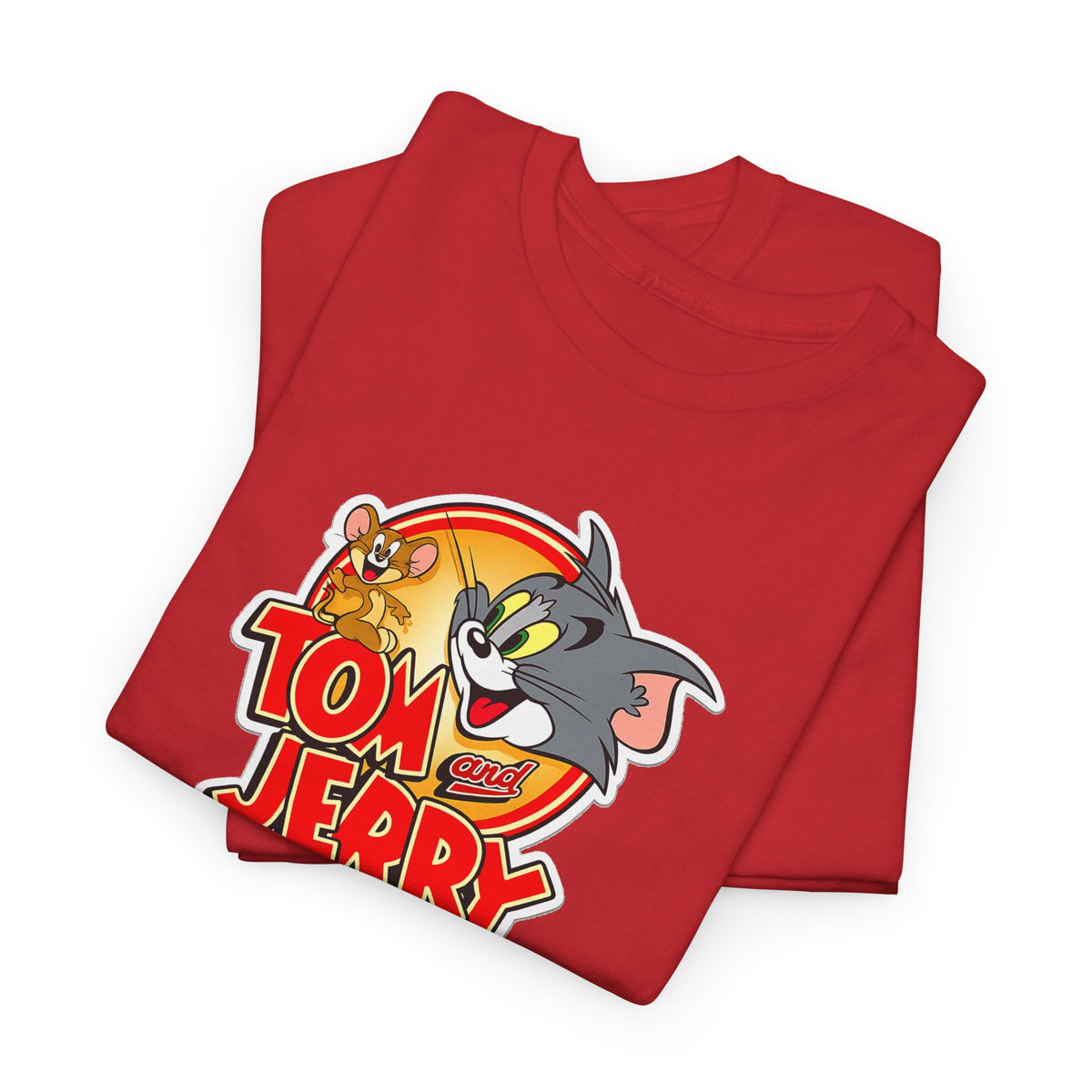 Tom & Jerry Retro Logo Cotton Tee — Classic Cartoon Graphic T-Shirt