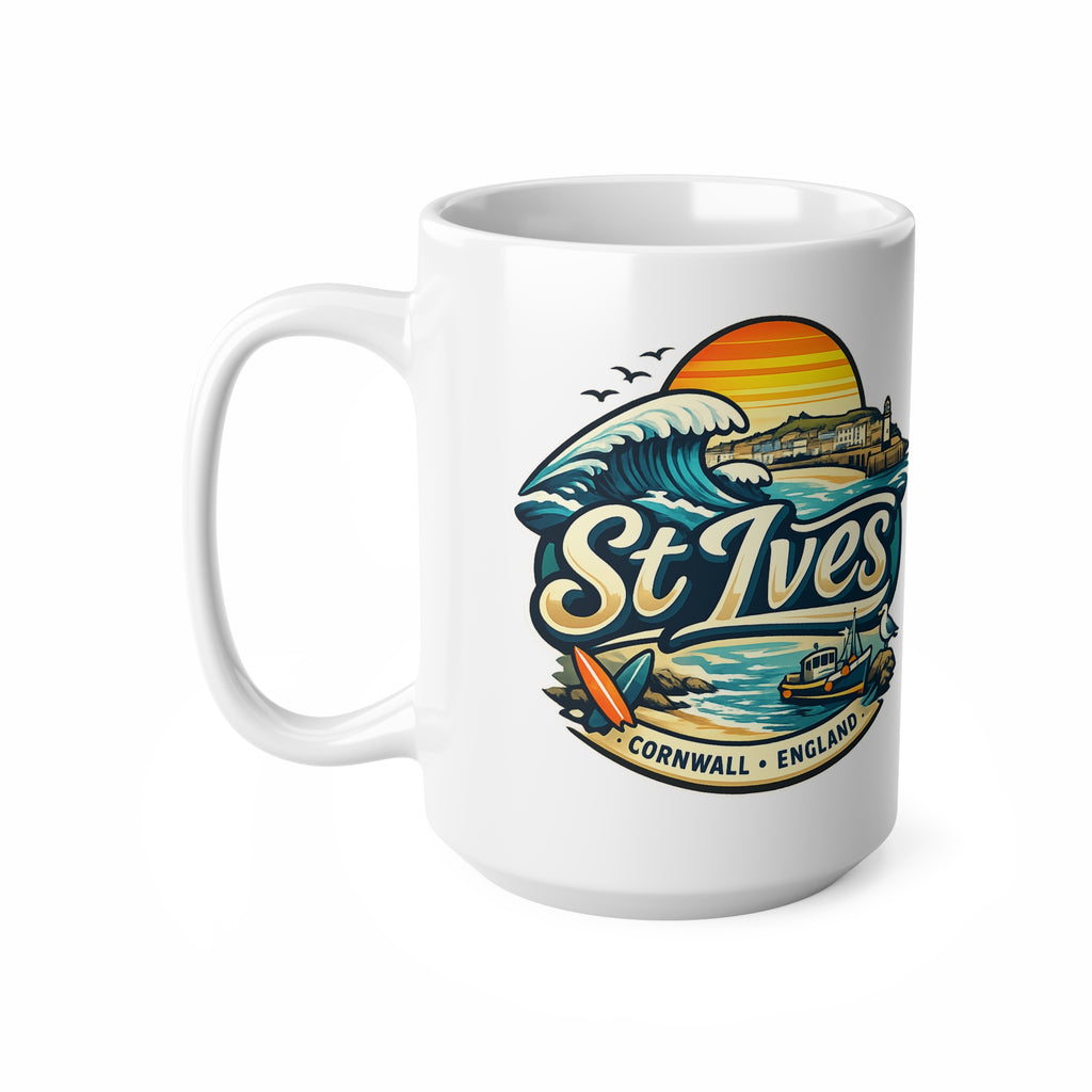 St Ives Cornwall Surf Mug — Ceramic Coffee Cup (11oz & 15oz)
