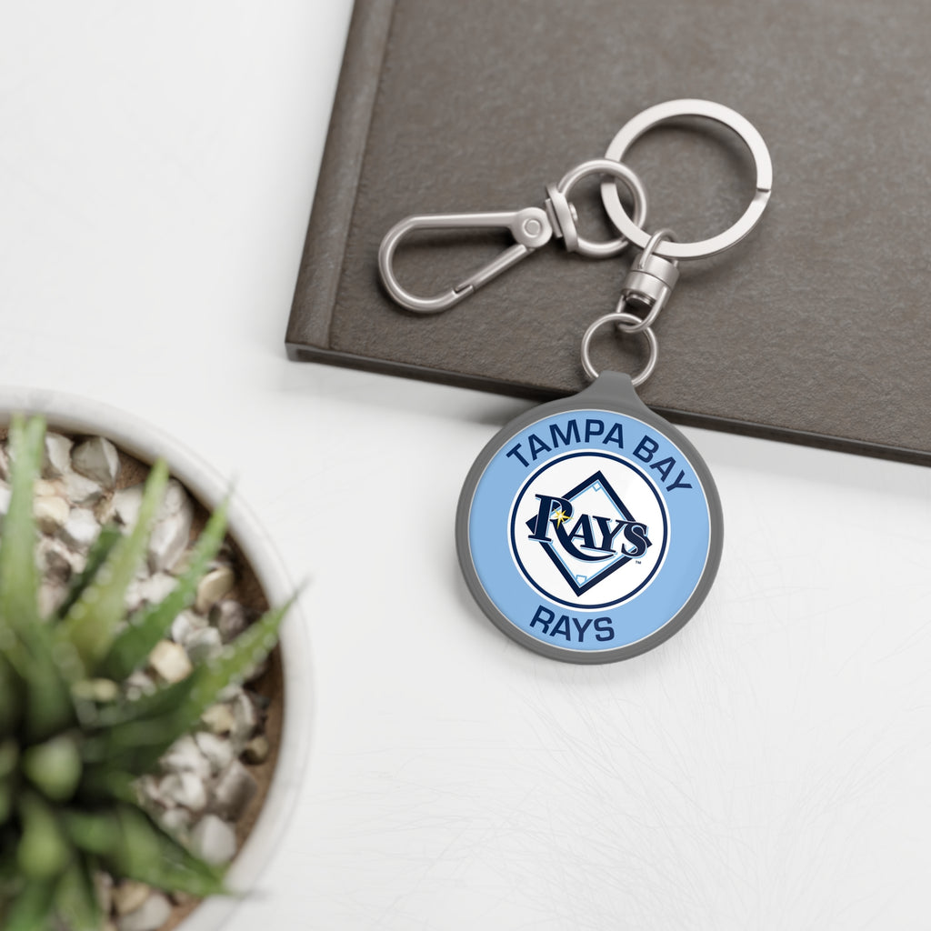 Tampa Bay Rays Round Keyring Tag — MLB Baseball Team Keychain