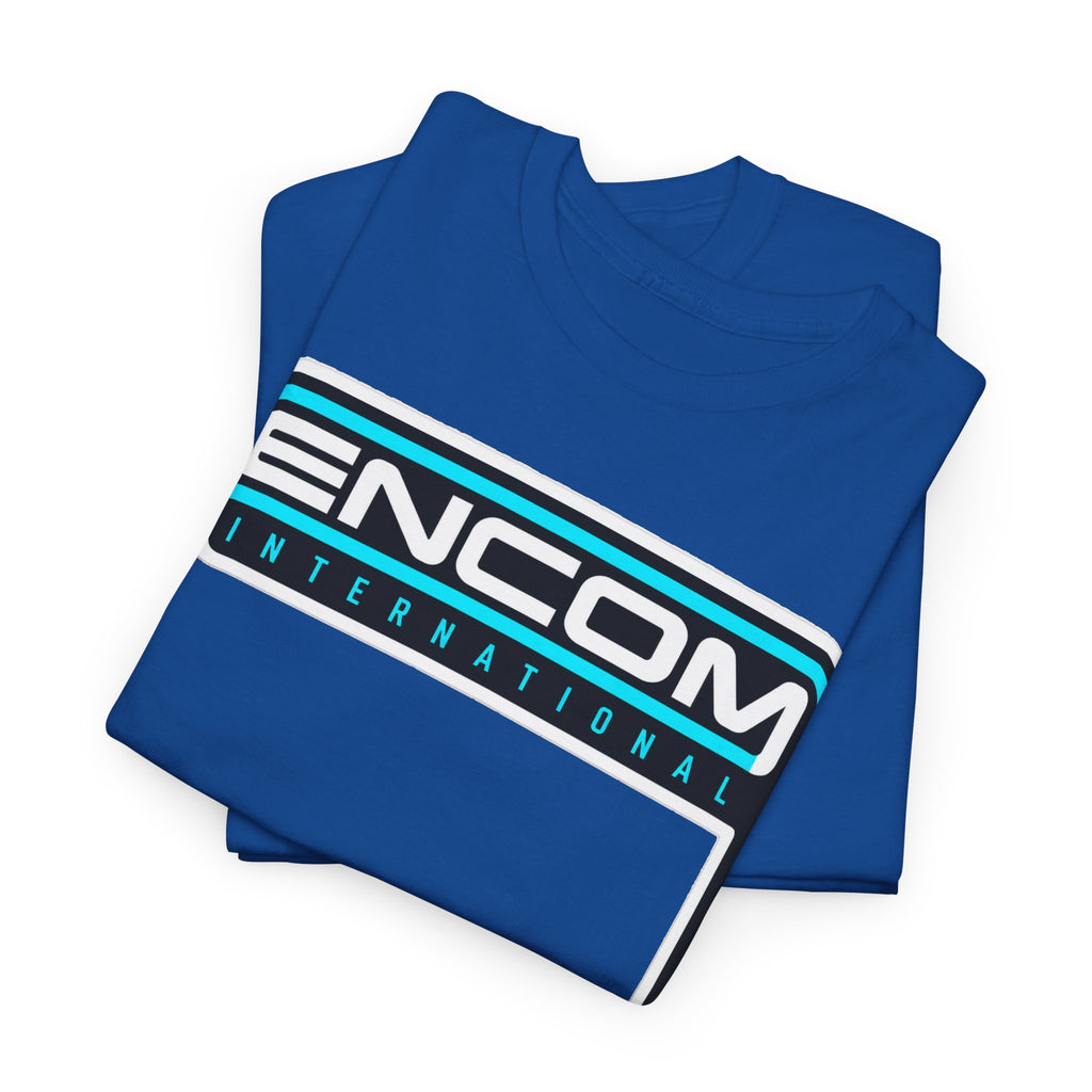 ENCOM International Logo Cotton T-Shirt — Retro Tech Gaming Tee