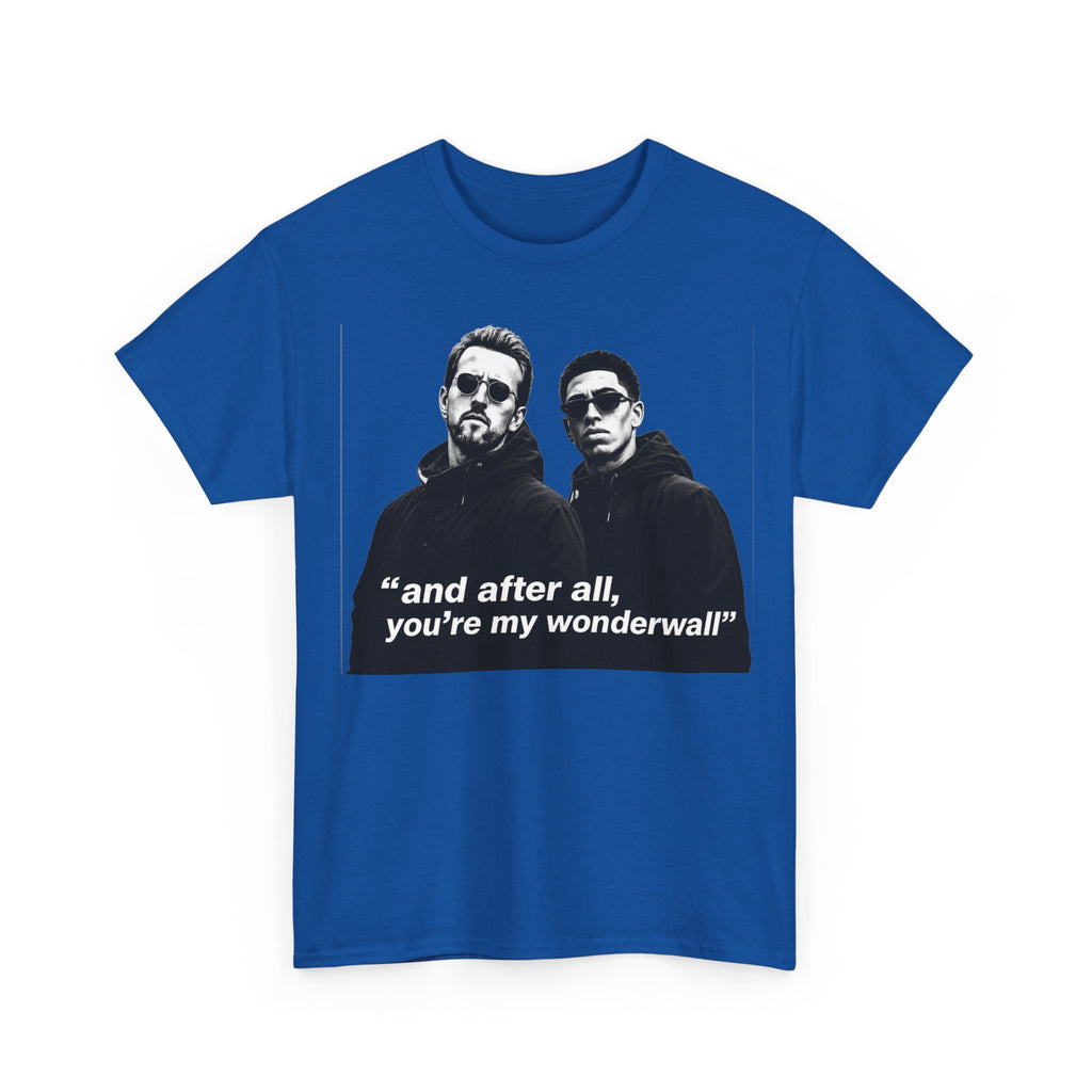 Kane and Bellingham Wonderwall Lyric T-Shirt — ‘and after all, you’re my wonderwall’ Retro Band Tee