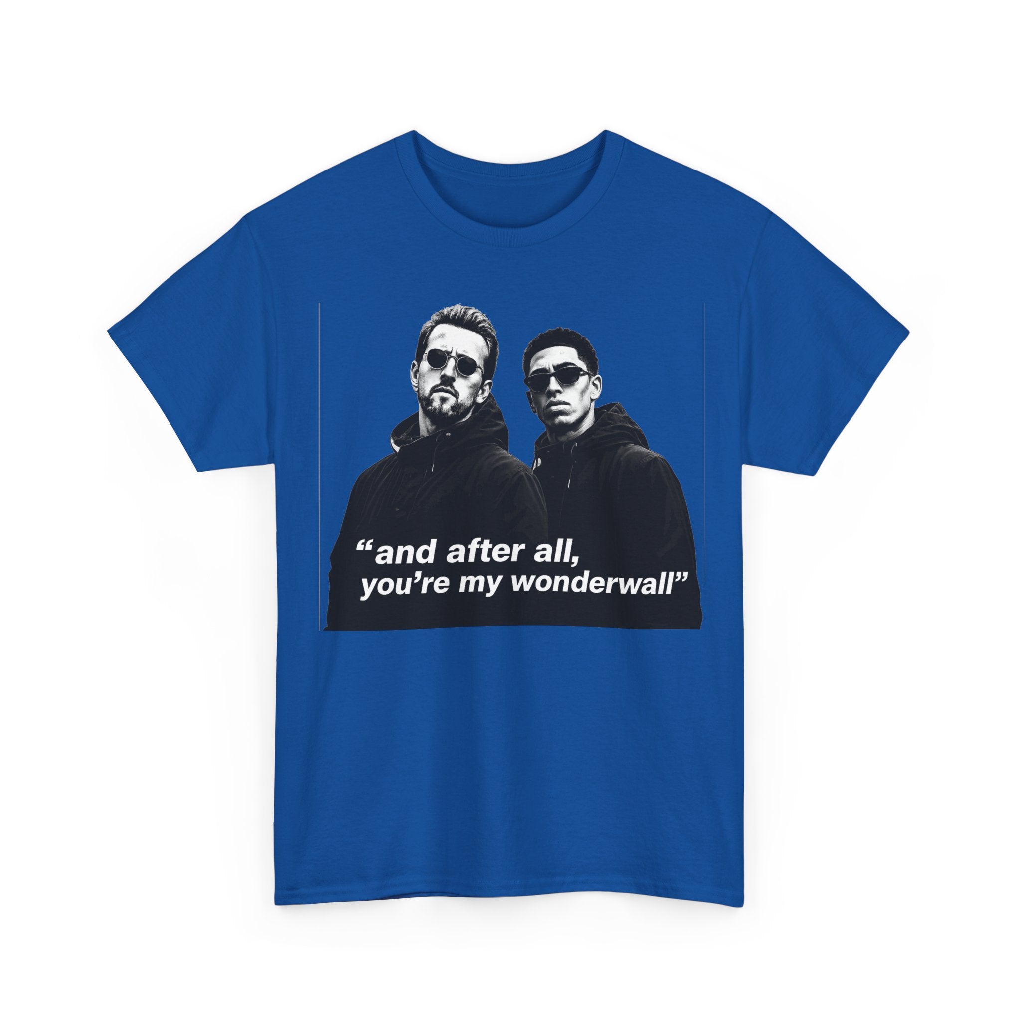 Kane and Bellingham Wonderwall Lyric T-Shirt — ‘and after all, you’re my wonderwall’ Retro Band Tee