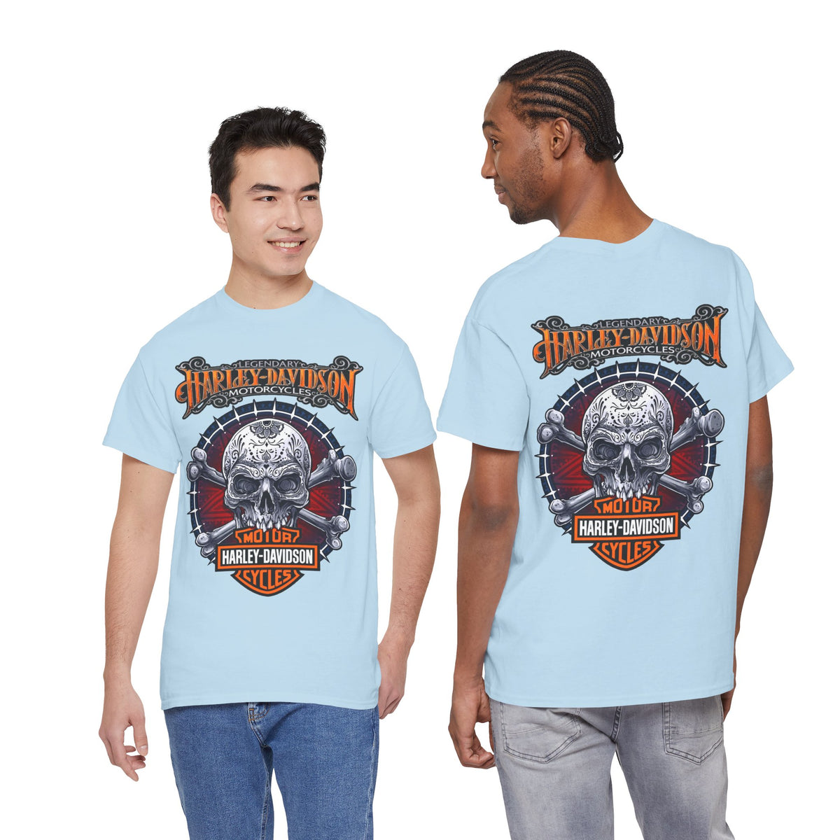 Harley-Davidson Skull Logo Cotton T‑Shirt