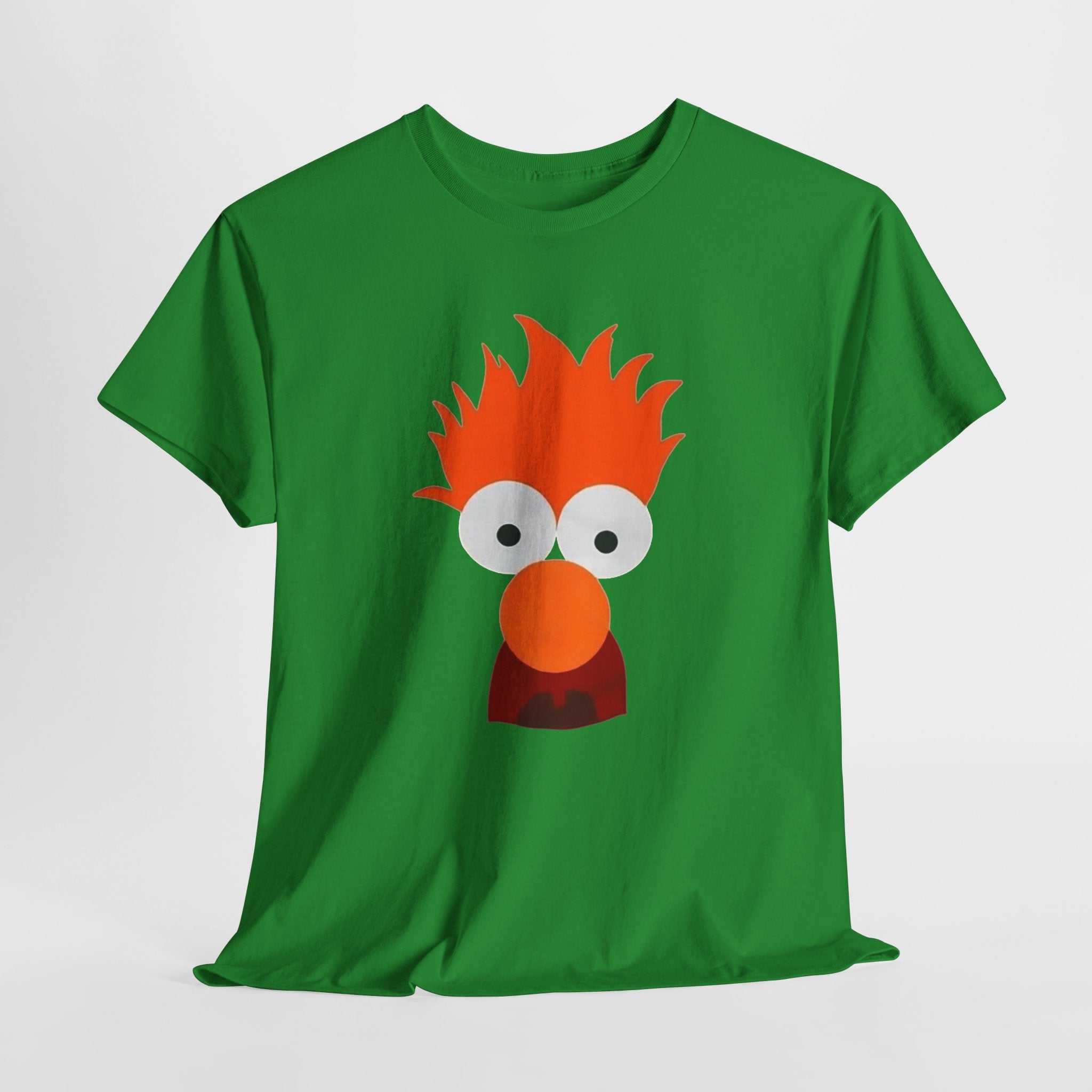 Beaker-Inspired Graphic Tee — Cute Orange Muppet Face T-Shirt