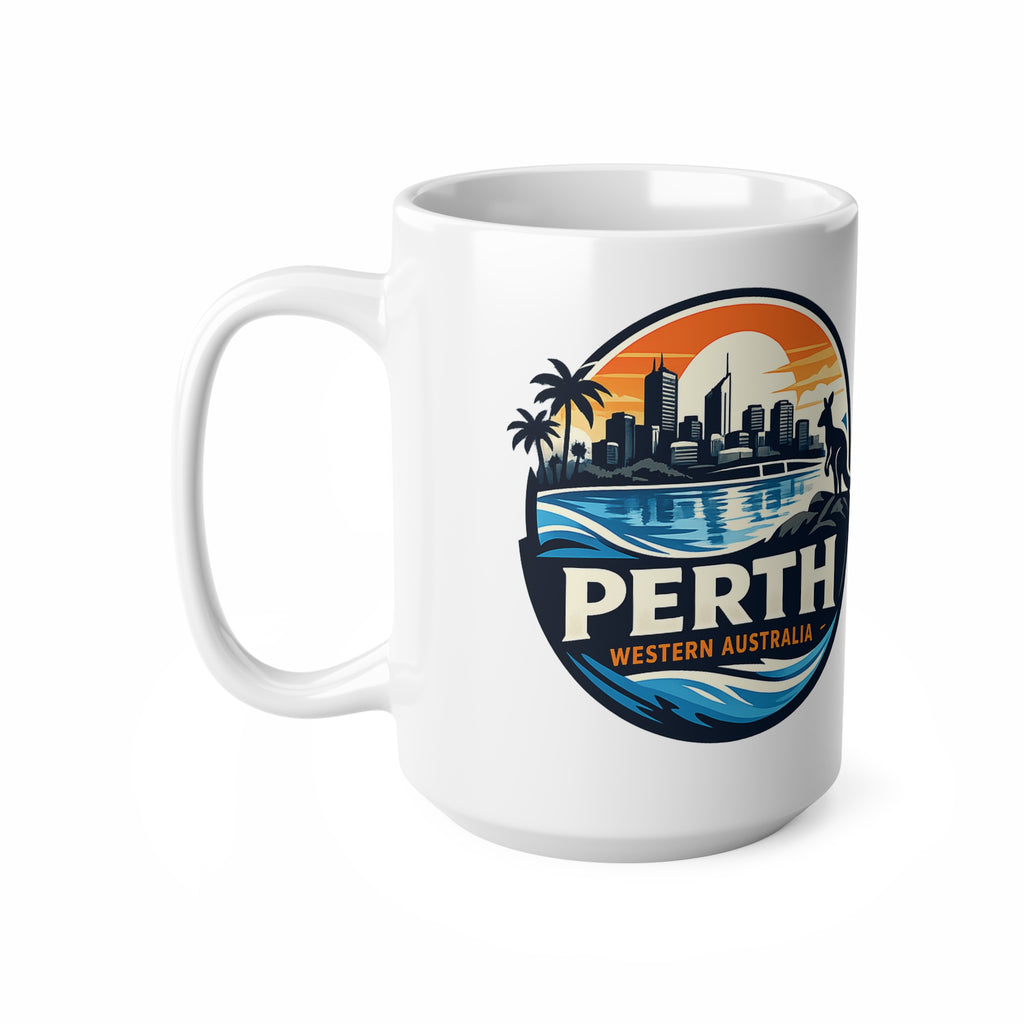 Perth Skyline Ceramic Mug — Western Australia Souvenir Coffee Cup (11oz & 15oz)