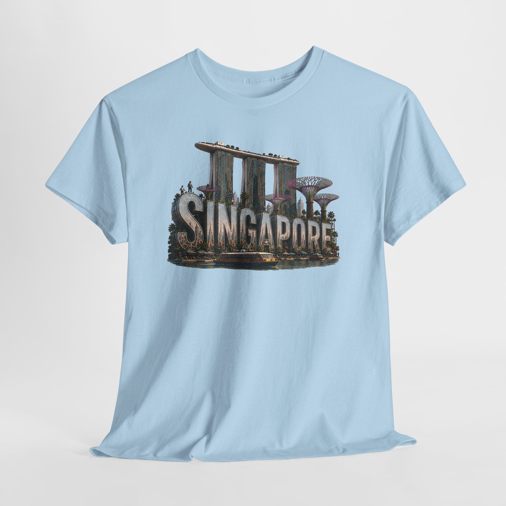 Singapore Skyline T-Shirt — Marina Bay Sands & Supertree Graphic Tee