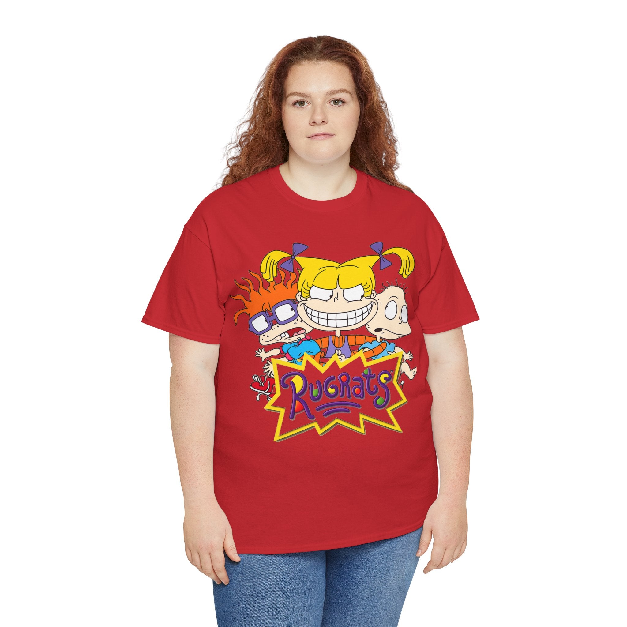 Rugrats Retro Cartoon Crewneck Tee — Colorful 90s Kids Character Design