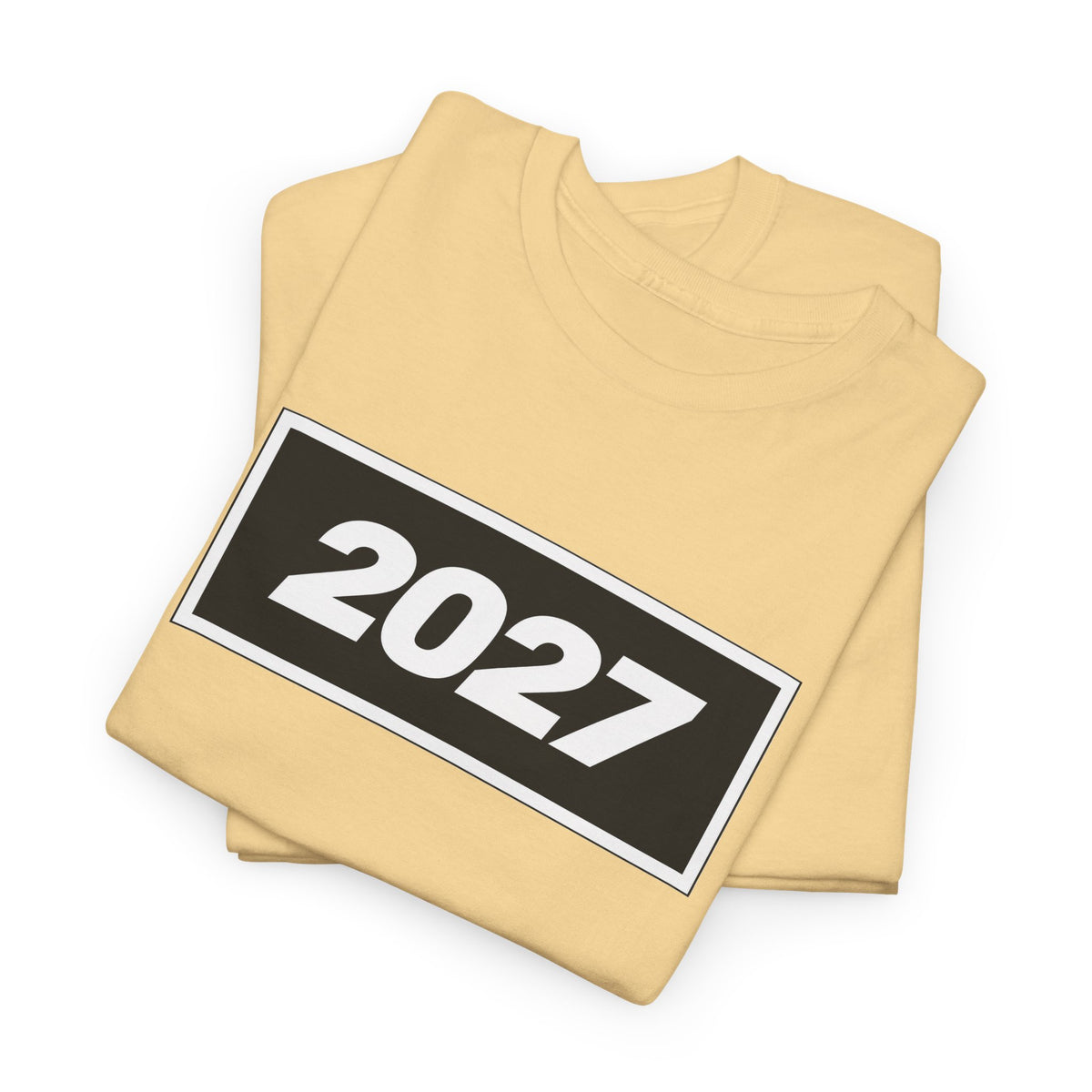 Oasis Inspired 2027 Graphic Tee — Minimal Year Rectangle T‑Shirt for New Year Celebrations