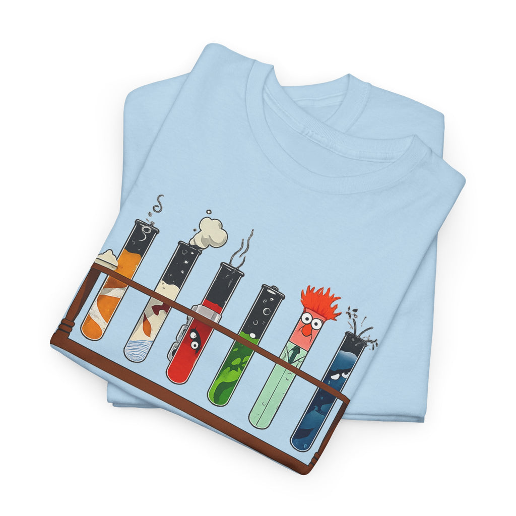 Muppets Beaker Science Test Tube Cats T‑Shirt — Cute Laboratory Cat Illustrations Tee