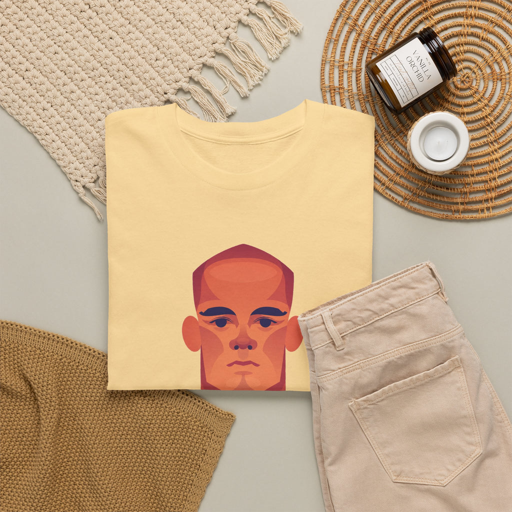 Vinny Kompany Manchester City Legend Minimalist Portrait Tee — Bold Stylized Face Graphic T-Shirt